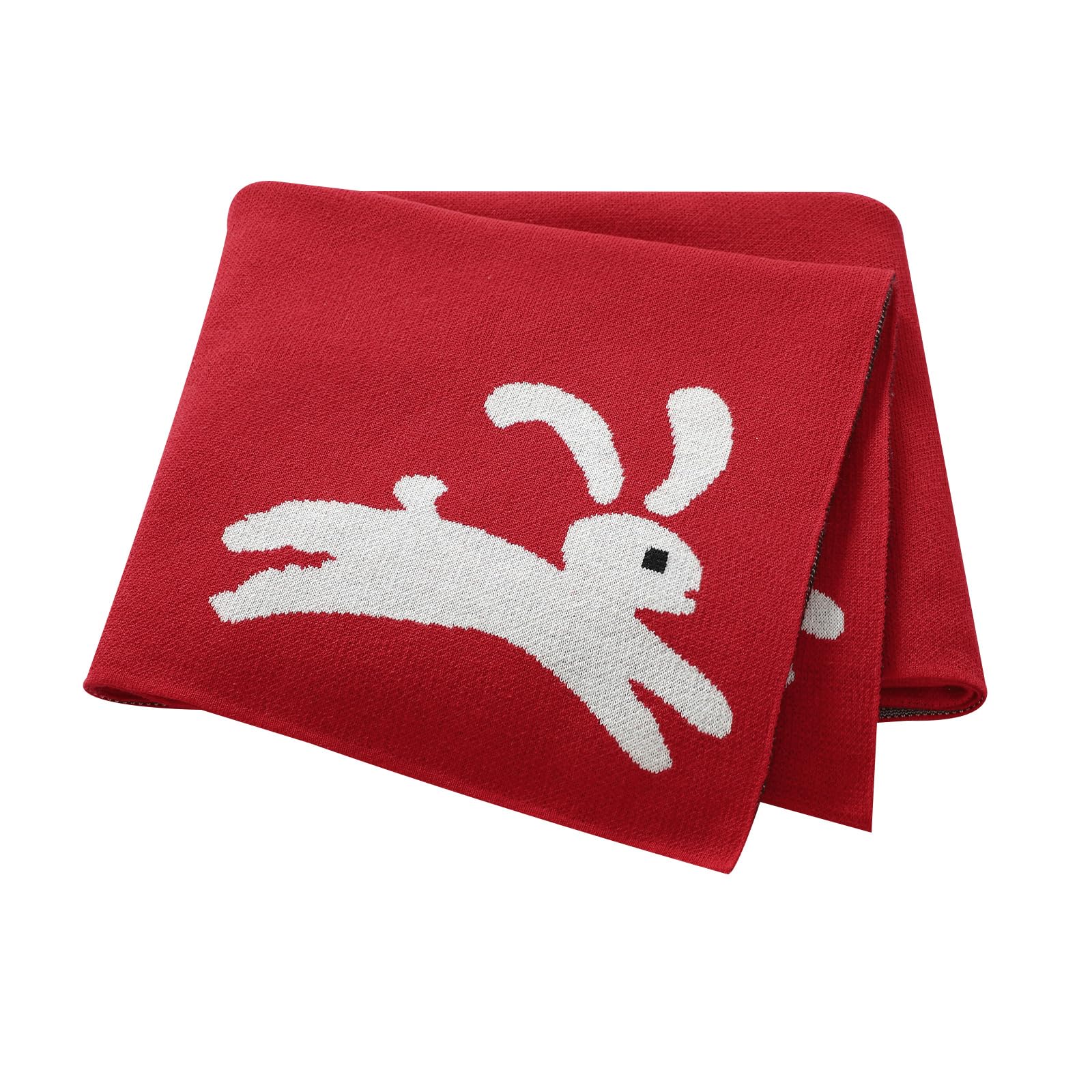 Hadetoto Baby Blanket for Newborn Soft Cozy Knitted Cotton Blankets Baby Essentials Gifts for Newborn Girl Boy 100 x 80cm