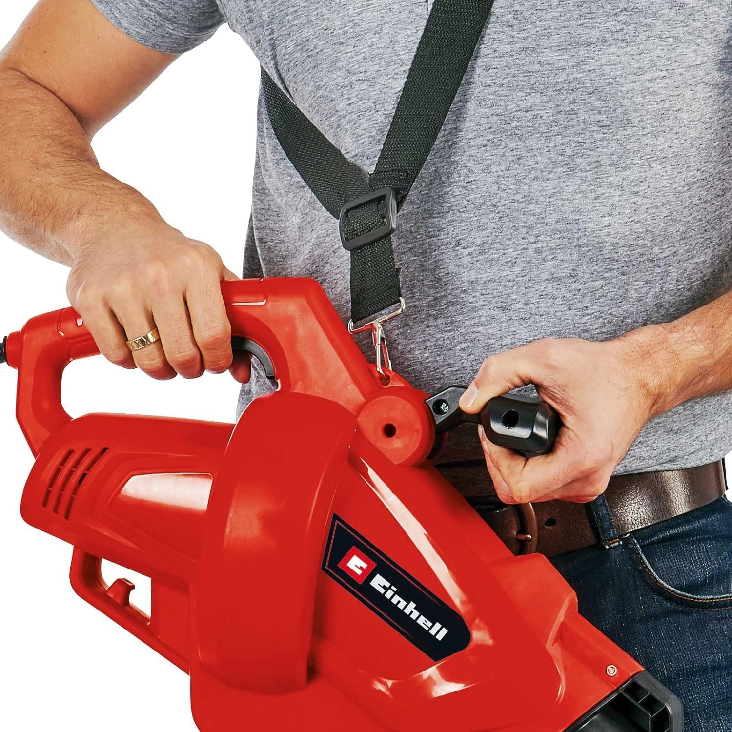 Einhell - Aspiradora eléctrica de Hojas GC-EL 3024 E (Modos de aspiración/soplador, Tubo de Entrada de Ø 75 mm, Capacidad de succión 650 m³/h, función de trituración, relación de trituración 10:1,