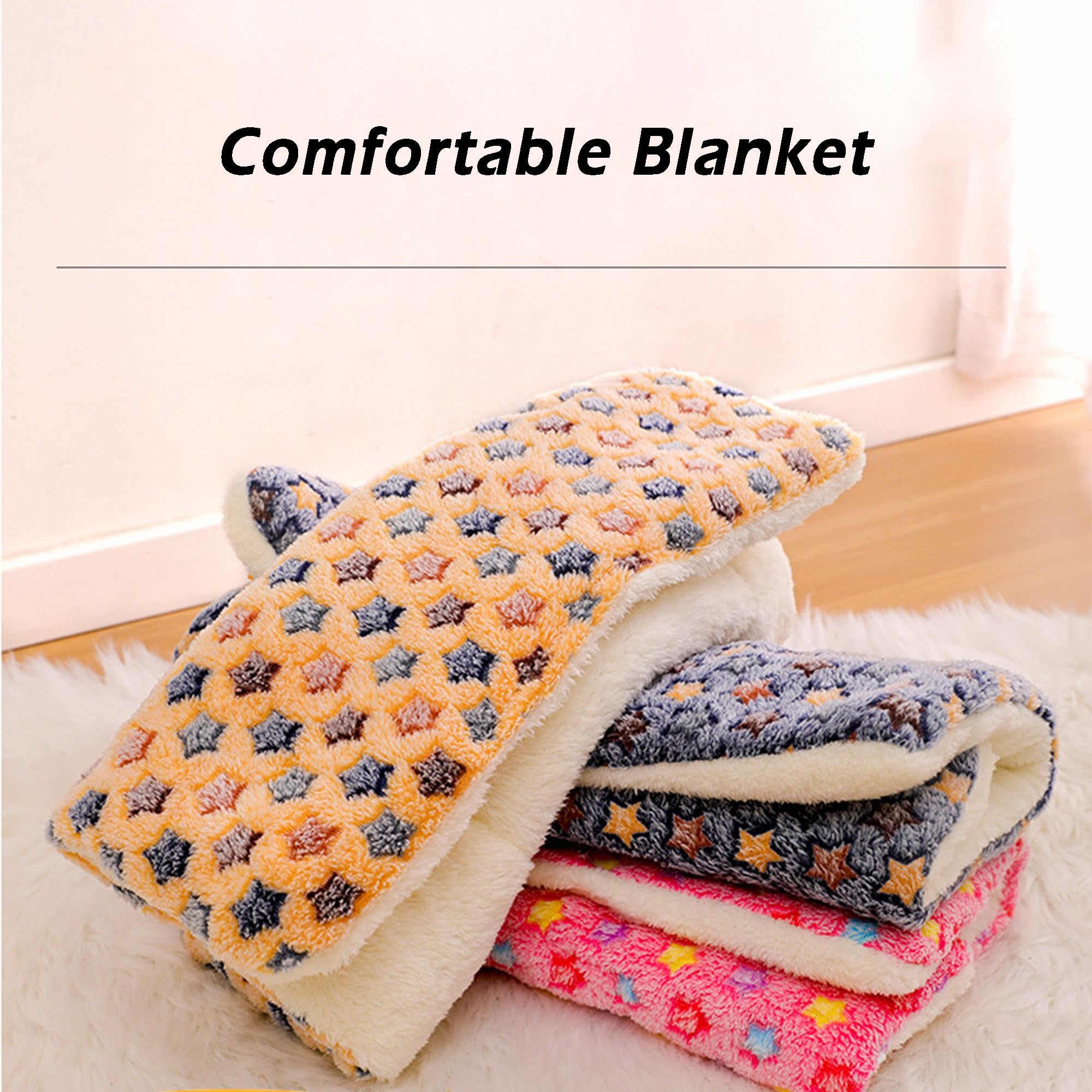 Lot de 2/4 couvertures épaisses pour animal de compagnie – Couverture douce et moelleuse pour chat de petite, moyenne et grande taille – Couverture polaire polyvalente pour chien et chat de petite,