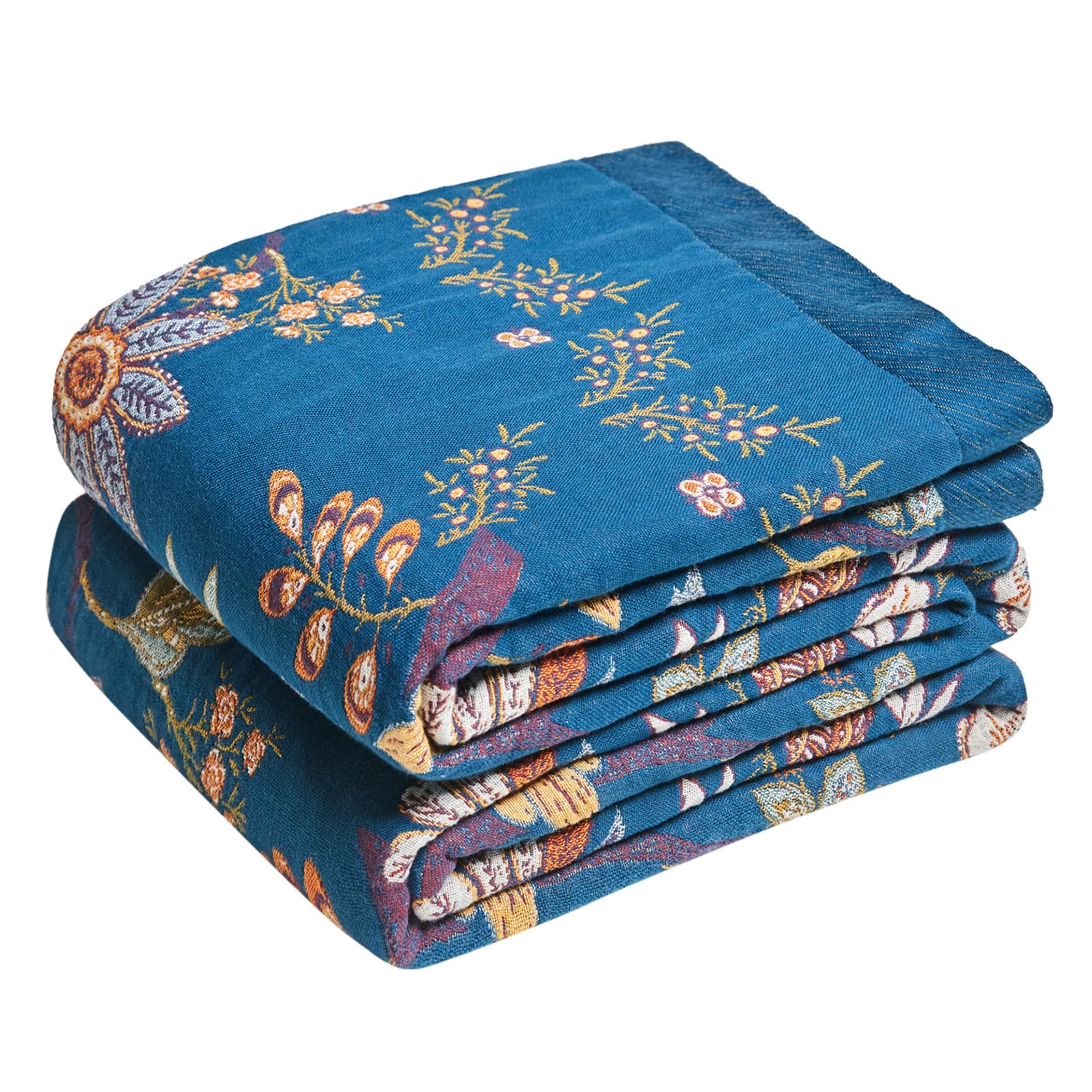 LUTBM Boho Throw Blanket for Couch 50"x60", Cotton Decorative Bed Throw