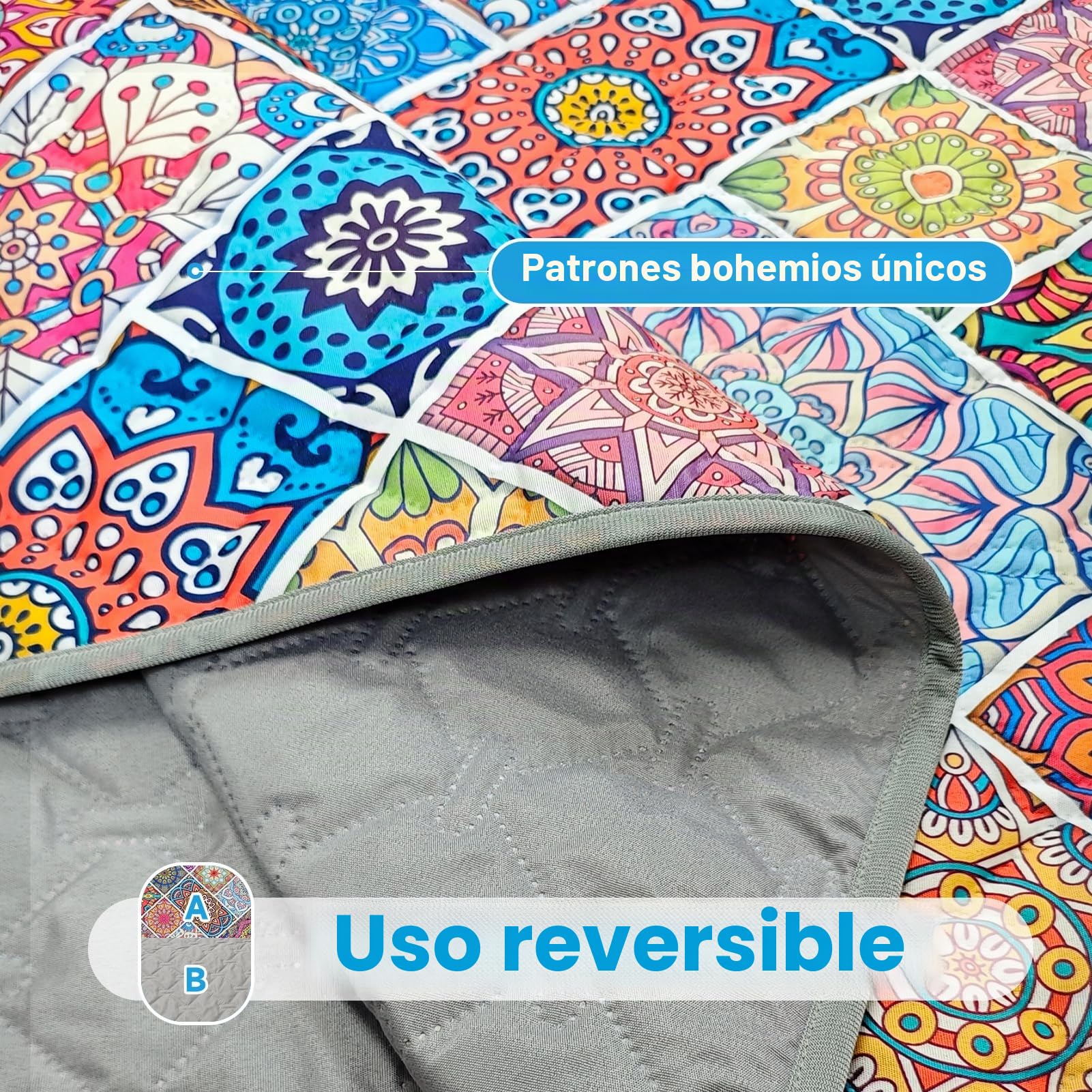Manta Impermeable para Perro, Manta Bohemia para Cama de Perro, Funda Reversible de Sofá para Perros, Lavable, Protege Muebles de Cama de Sofá para Cachorro de Gato