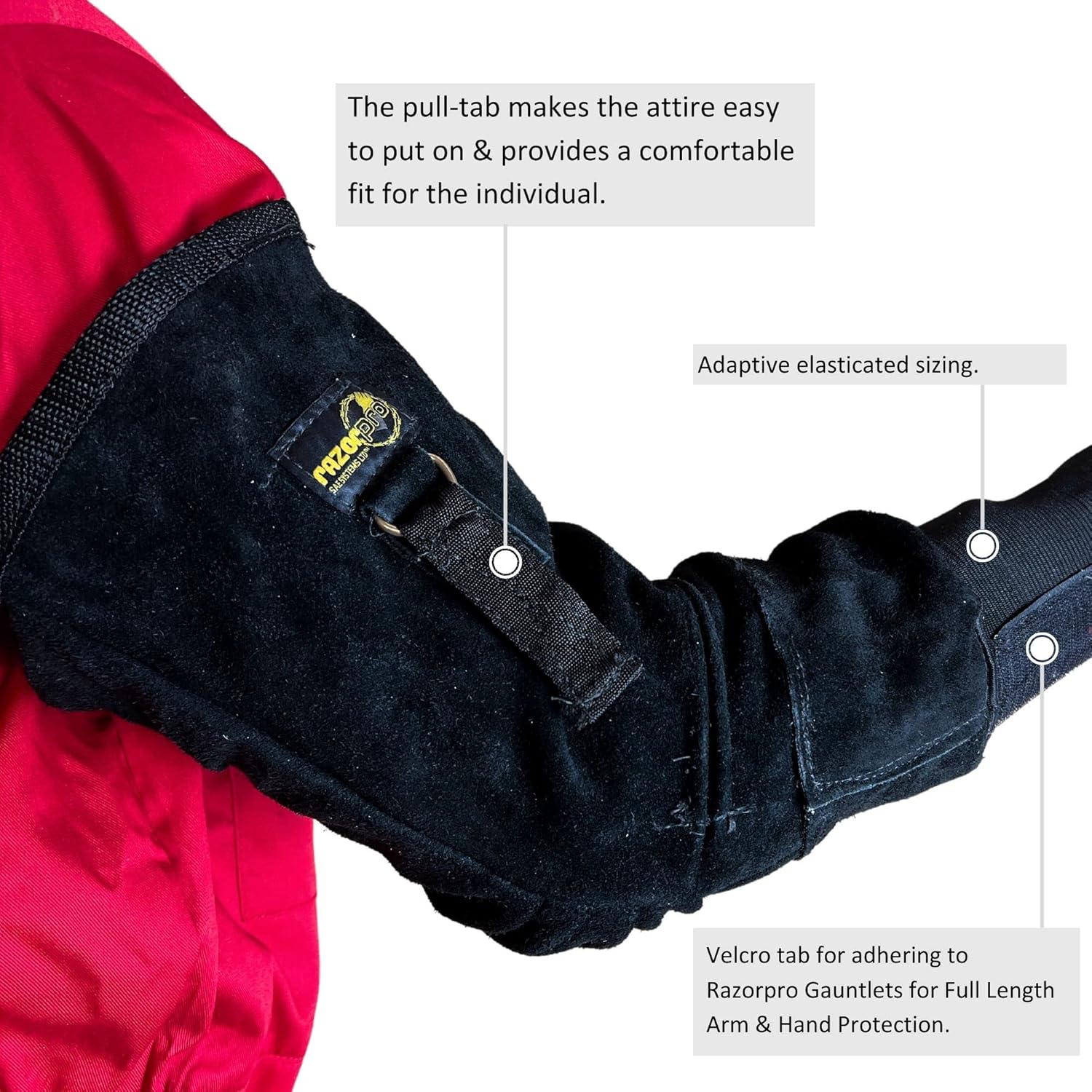 Razorpro Cut & Puncture Resistant Sleeves/Arm Protectors for Razor Wire, Barbed Wire Handling. Kevlar Type Lining, Full Arm Guard suitable for Glass/Animals