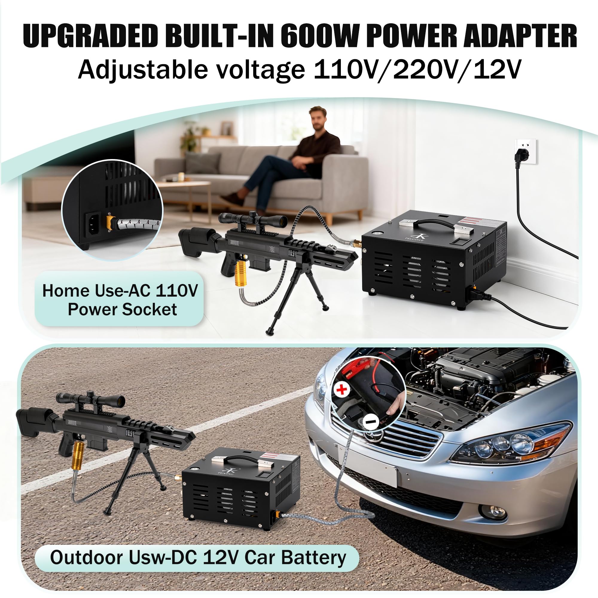 TUXING 4500Psi PCP Air Compressor - Portable & Fast -8 TUXING 4500Psi PCP Air Compressor - Portable & Fast -8