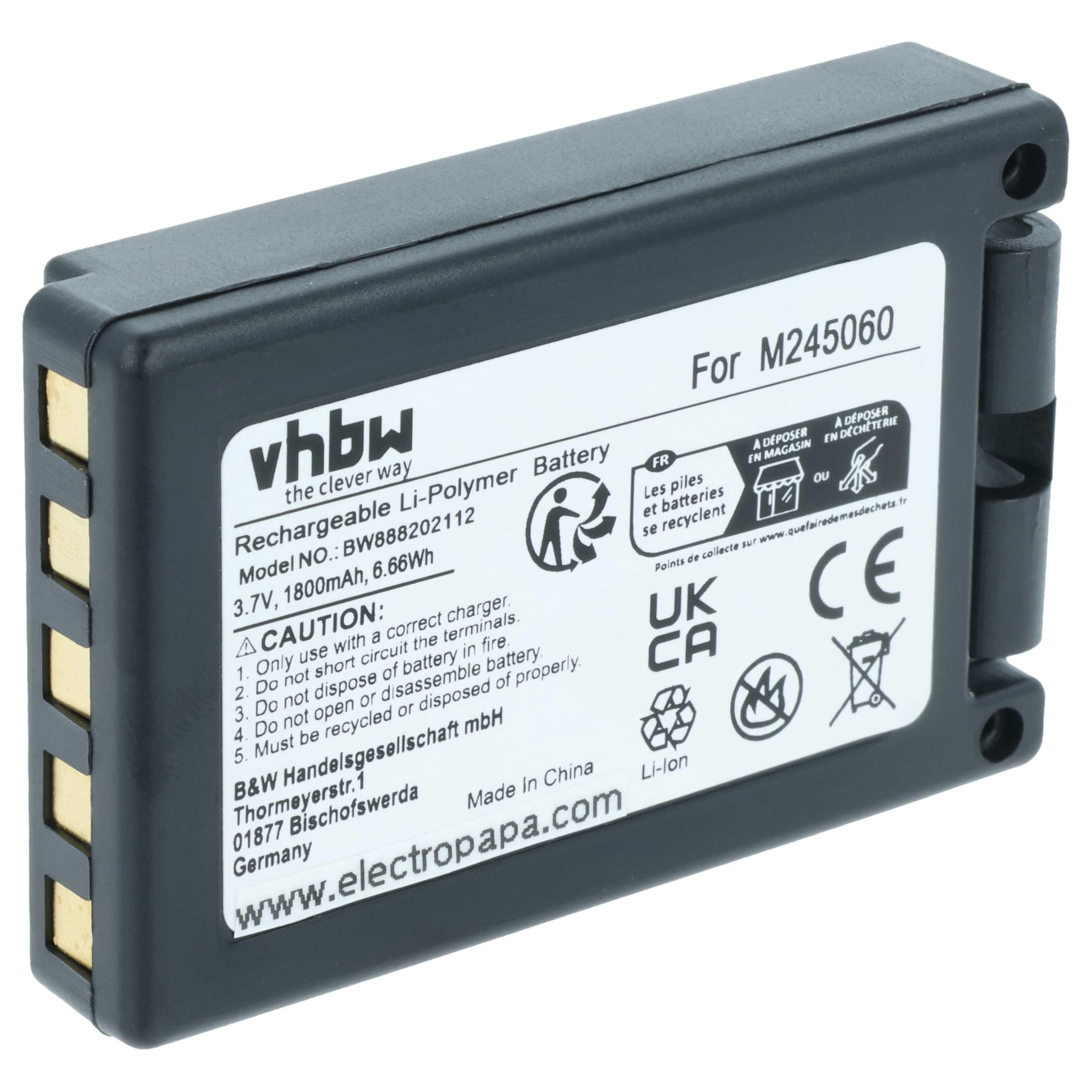 vhbw Akku Ersatz für Teleradio M245060