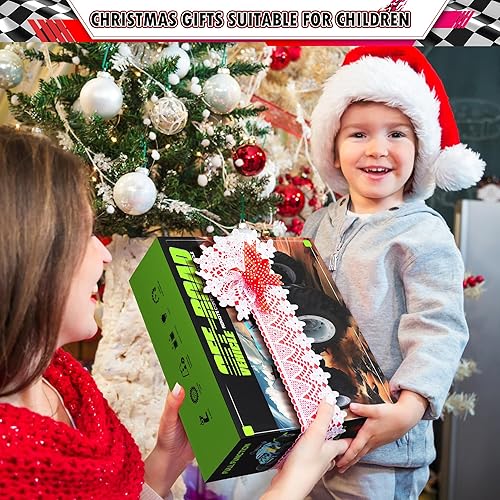 Miniatura 7 de Auto a control remoto con luces de cuerpo genial, camión monstruo antiinterferencias de 2.4 GHz, más de 30 minutos de duración, perfecto regalo de