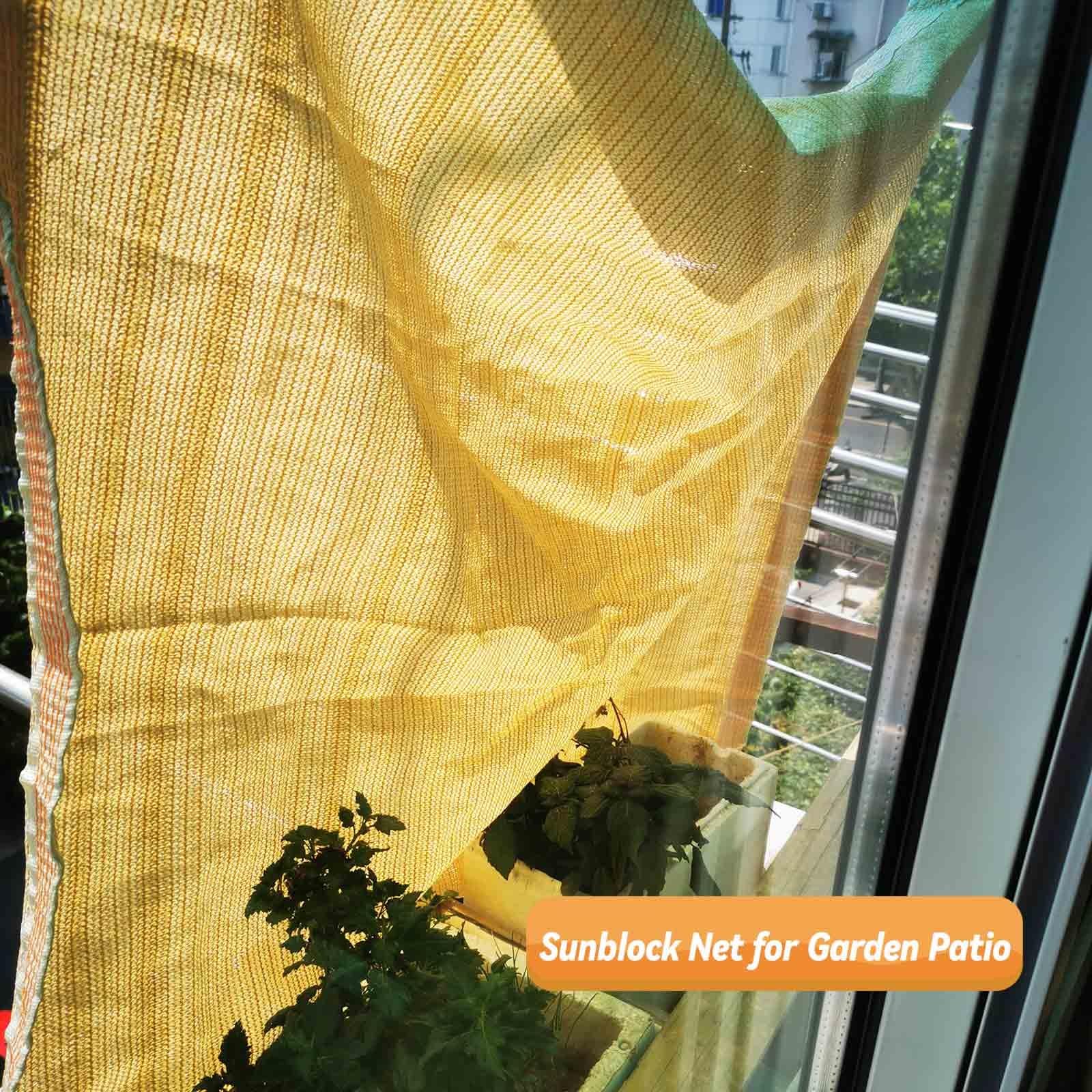 Protezione UV 95% tessuto ombreggiante beige per esterni rete per pergola, campeggio, piscina, cuccia per cani, copertura parasole 13 x 20 (4 x 6 m)