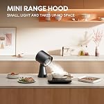 CIARRA Desktop Range Hood, Mini Cooker Hood with 2 Speed Exhaust Fan, Detachable Aluminum Filter, Large Oil Collection Cup, Portable Extractor Hood for Indoor BBQ, Hot Pot, Fondue, CBPHB01