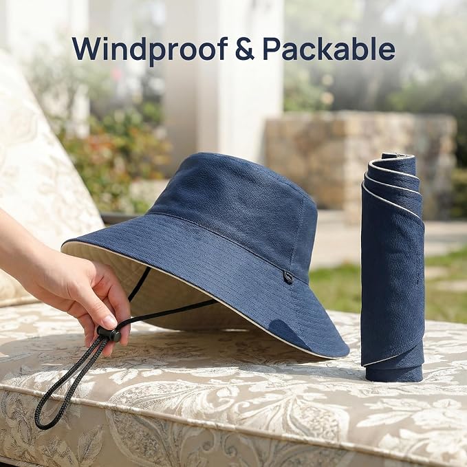 Sombrero de Verano Mujer Ala Ancha Protección UPF 50+ miniatura 5