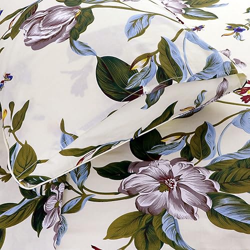 Miniatura 7 de FADFAY - Juego de sábanas de 100% algodón percal, 600 hilos, sábana bajera con esquinas profundas de 17.5 pulgadas, hipoalergénicas, Individual,