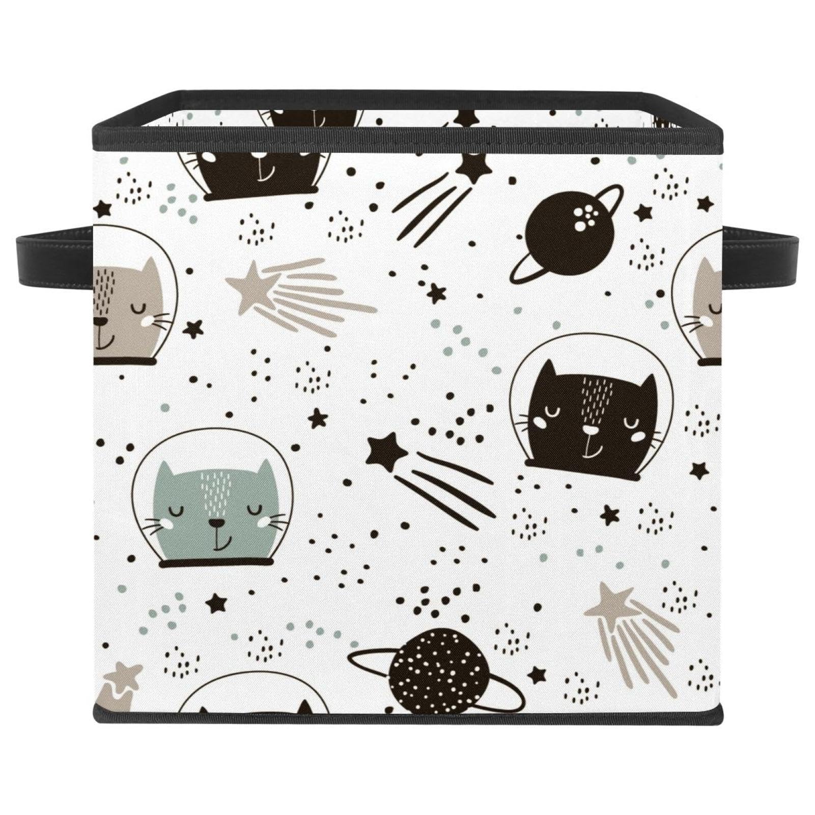 Boîte de rangement pour jouets et vêtements panier pliable chat mignon