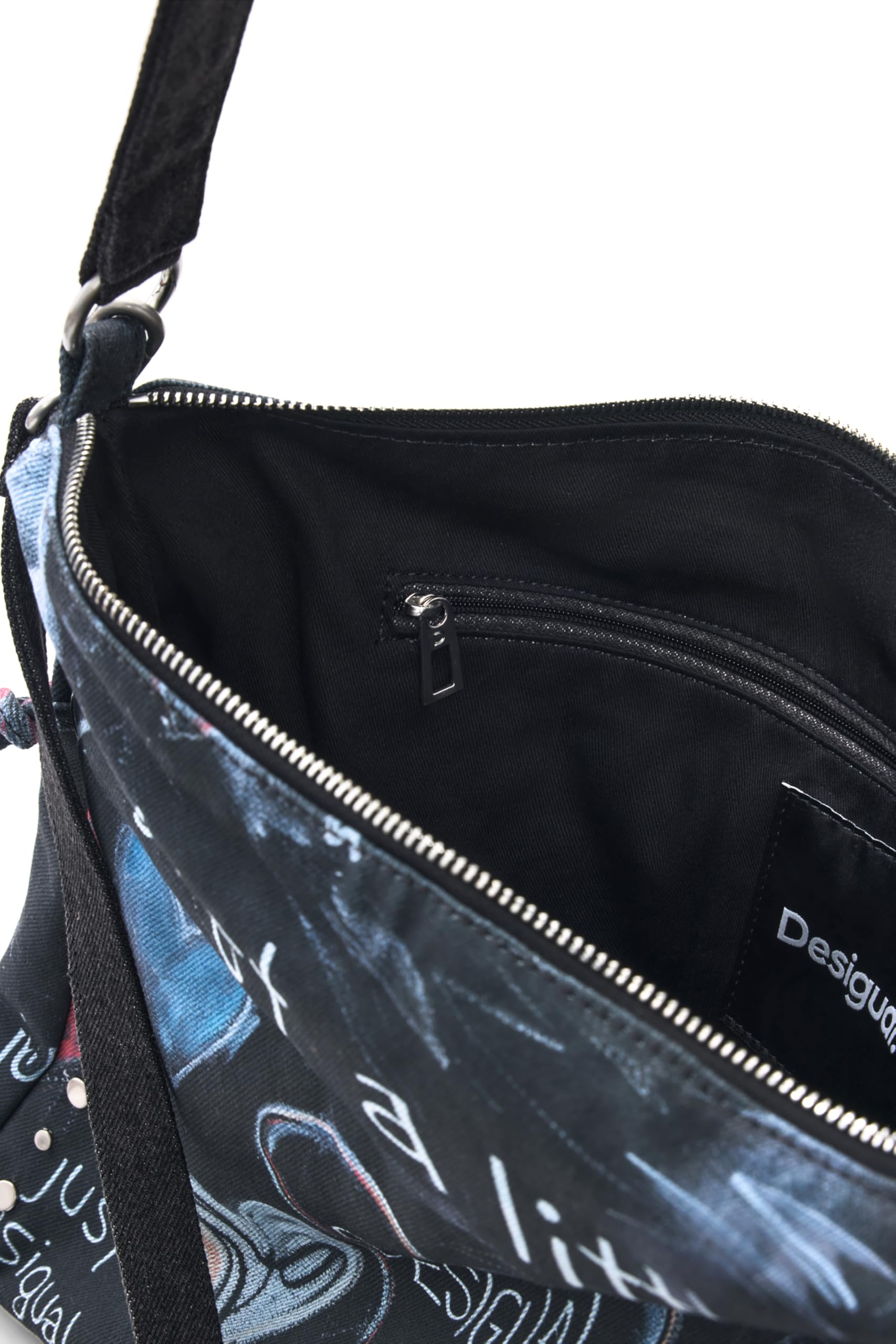 Desigual borsa a tracolla Stacatto Leiria Shoulder Bag Tutti Fruti grigio scuro