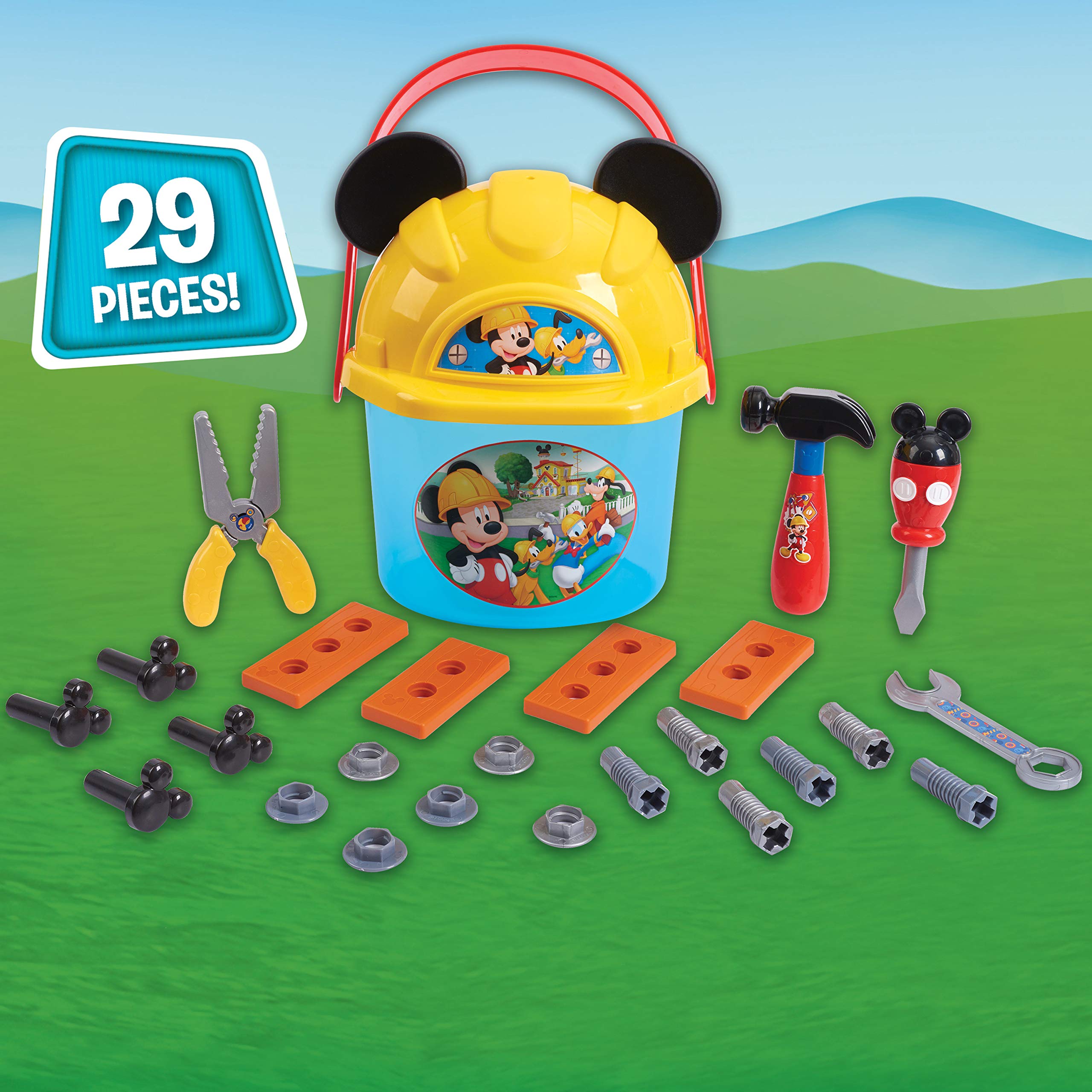 Disney Junior Mickey Mouse Handy Helper Tool Bucket Construction Role 