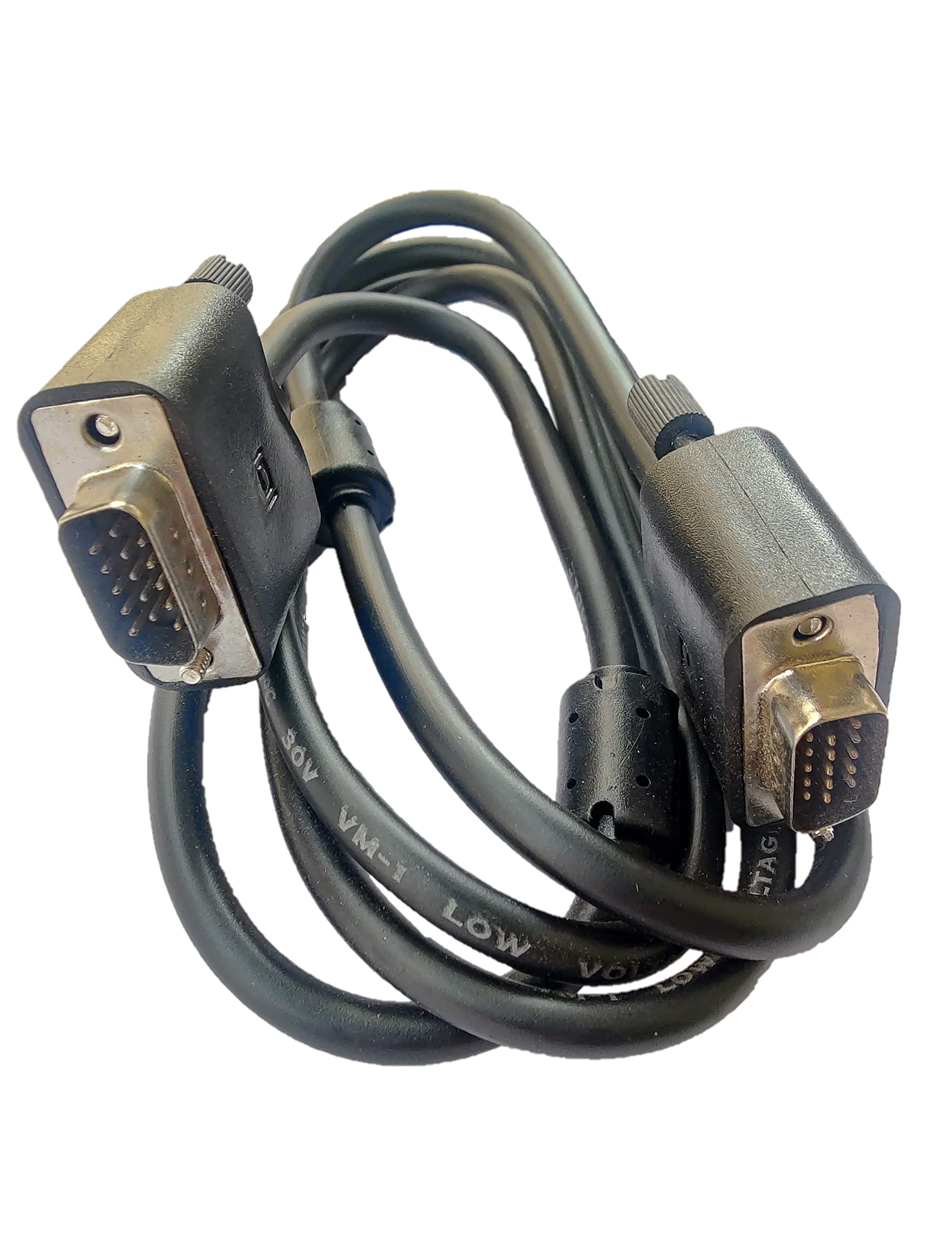 Anjo Full Copper VGA Cable 1.4 Meter/4.6 Feet, 15 Pin Male to Male, Support High Resolution HD Videos/PC/Monitor/Laptop/LCD/LED/Plasma/Projector/TFT and all VGA supported devices (Black Colour). (B09JBQ9BTT) Amazon Price History, Amazon Price Tracker