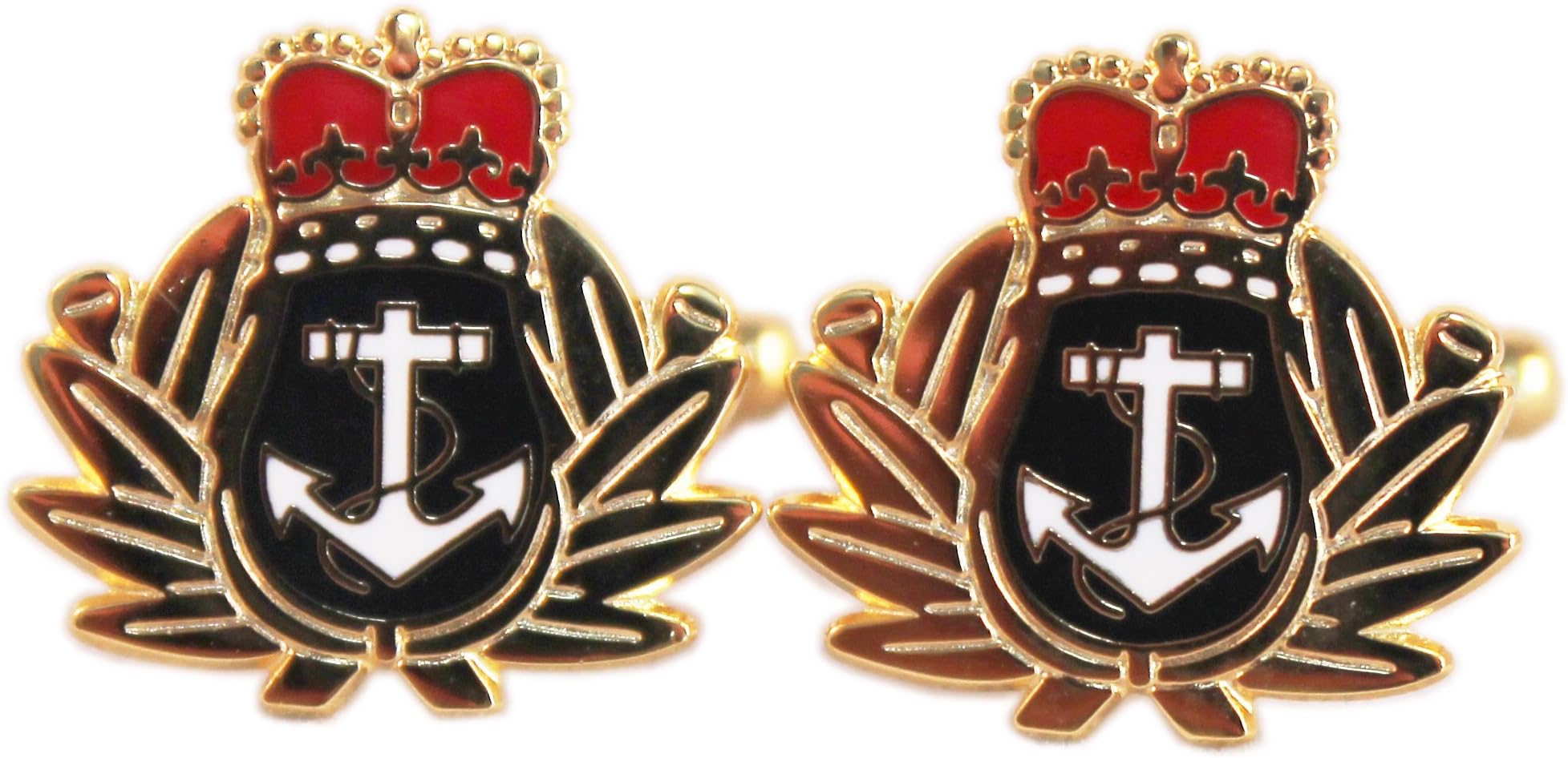 THE MESS DRESS LTDROYAL NAVY ENAMEL BOXED GIFT SET, CUFFLINKS, LAPEL PIN, TIE SLIDE