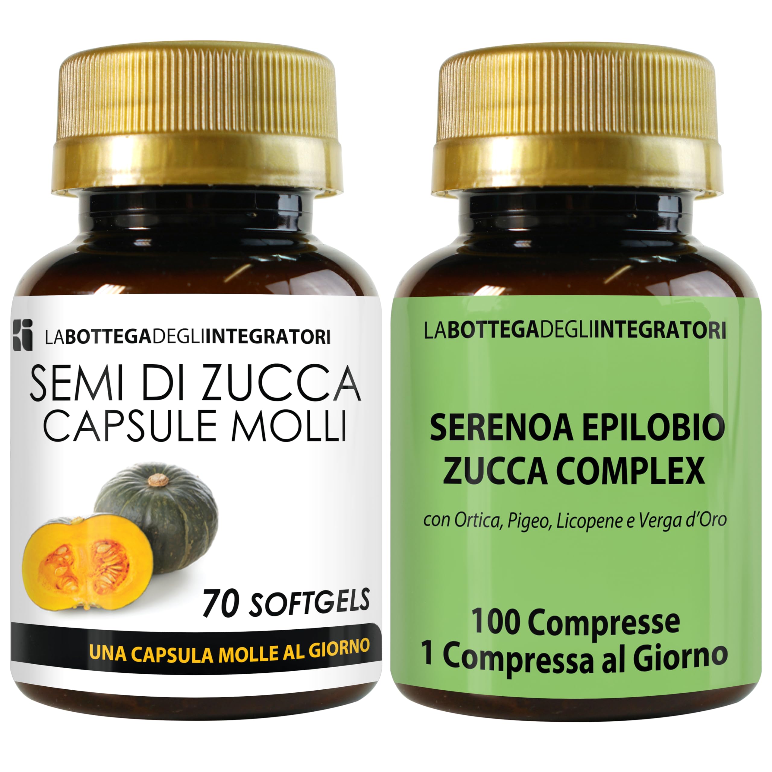 Zestaw suplementów: olej z pestek dyni (70 kapsułek miękkich) i kompleks Serenoa-Epilobium (100 tabletek) | Prostata i drogi moczowe | Dawkowanie: 1 dziennie