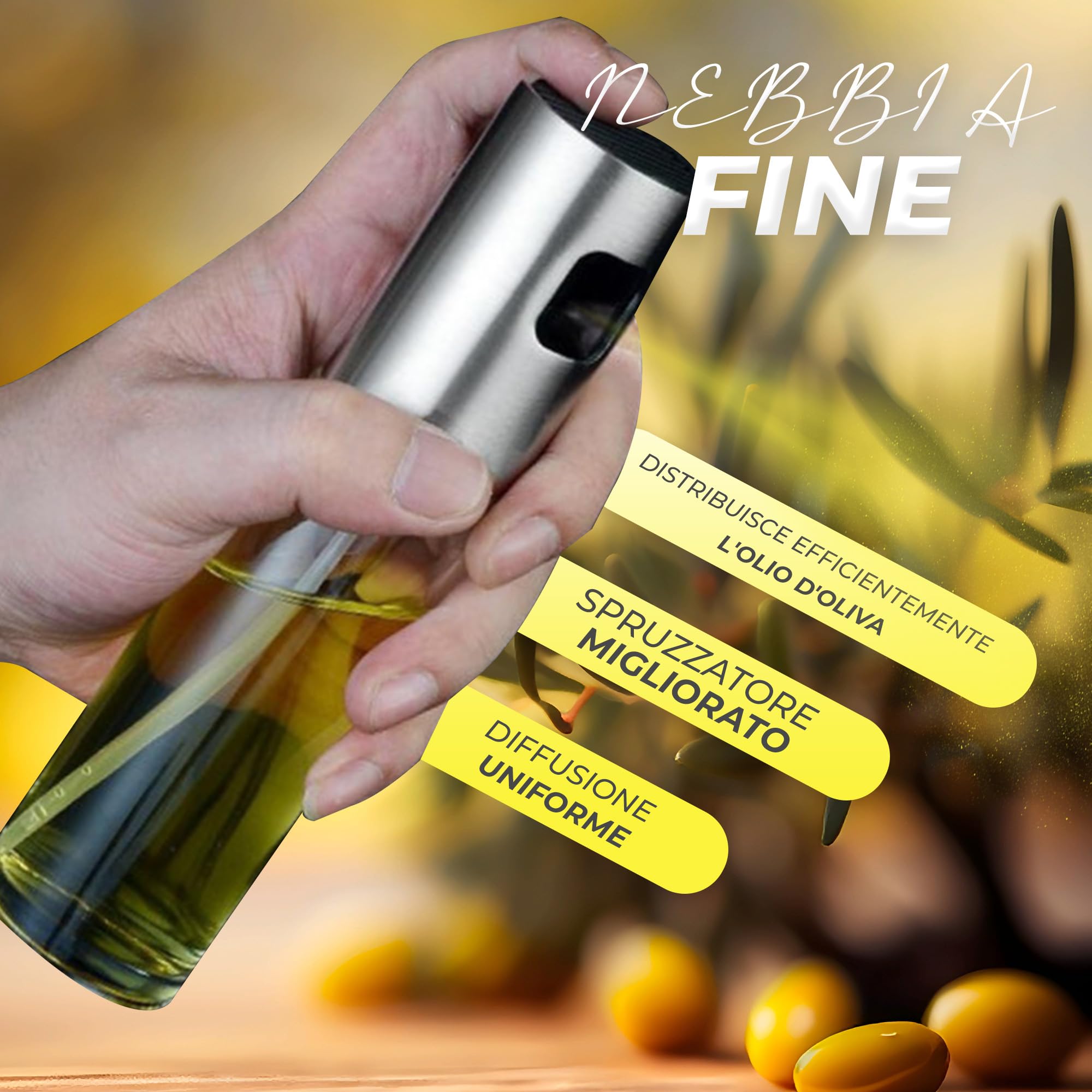 Spruzzino Olio Per Friggitrice Aria 100ml - 2 Pezzi Con Spazzole E Imbuto, Vetro Alimentare - Foto 8