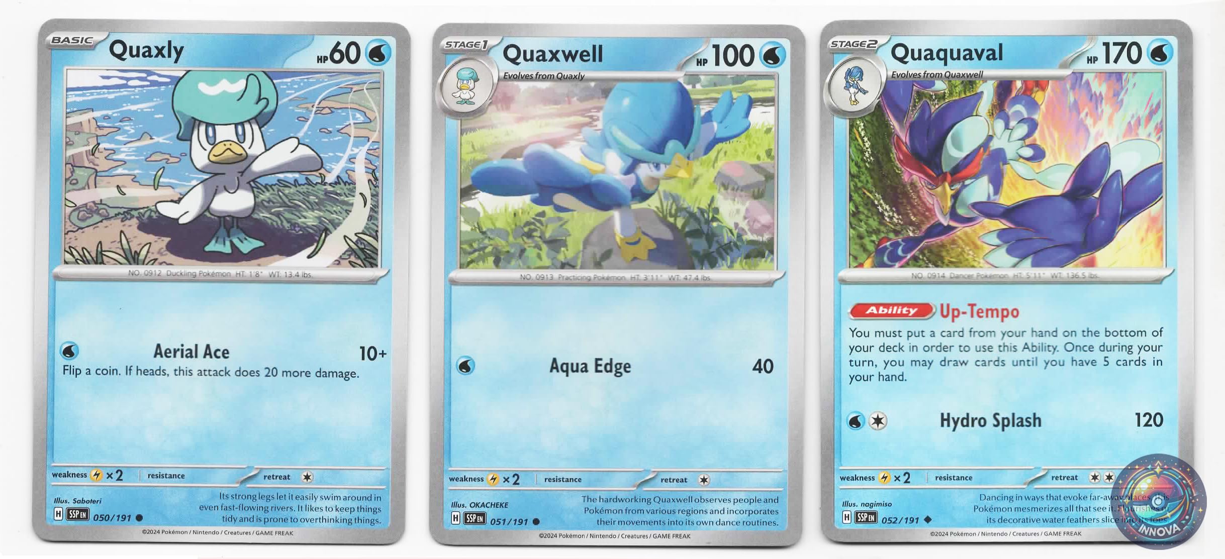 Amazon.com: Quaquaval 052/191 – Surging Sparks – Pokemon Evolution