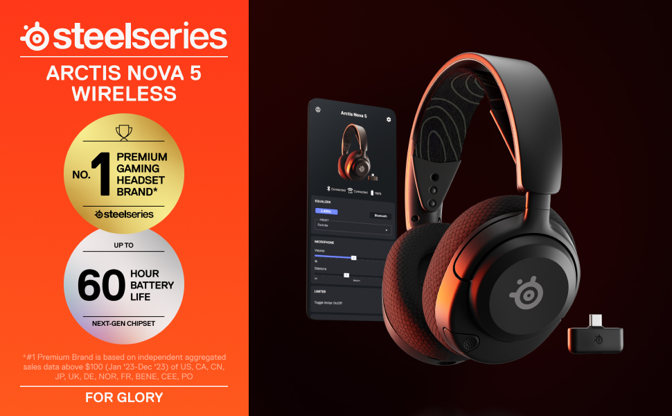 SteelSeries Arctis Nova 5 Wireless - Gaming Headset for PC, PS4/5