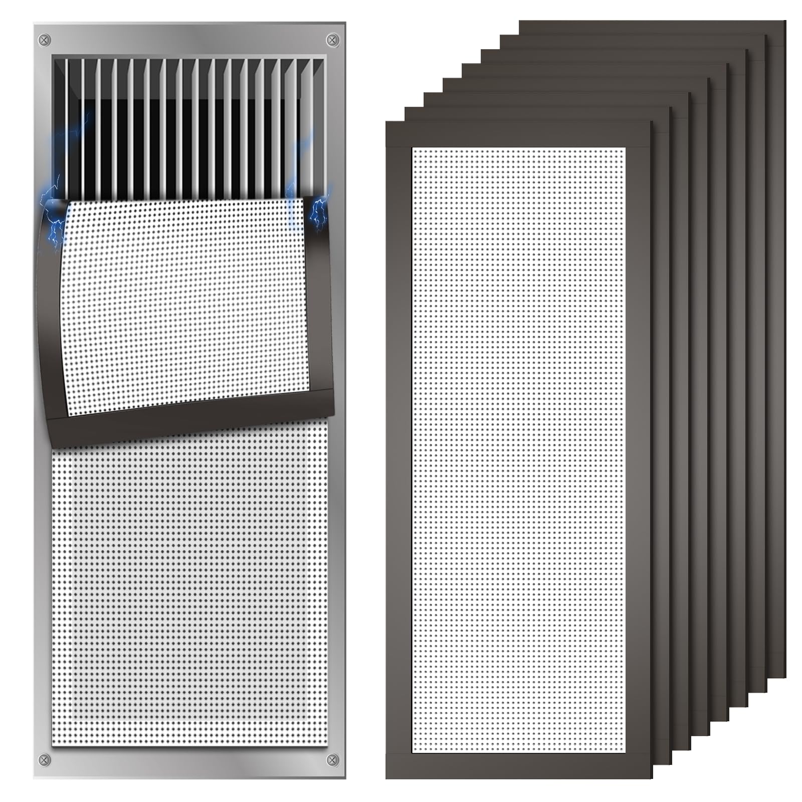 Maille magnétique pour grille d'aération de sol qui bloque les débris et protège votre salon