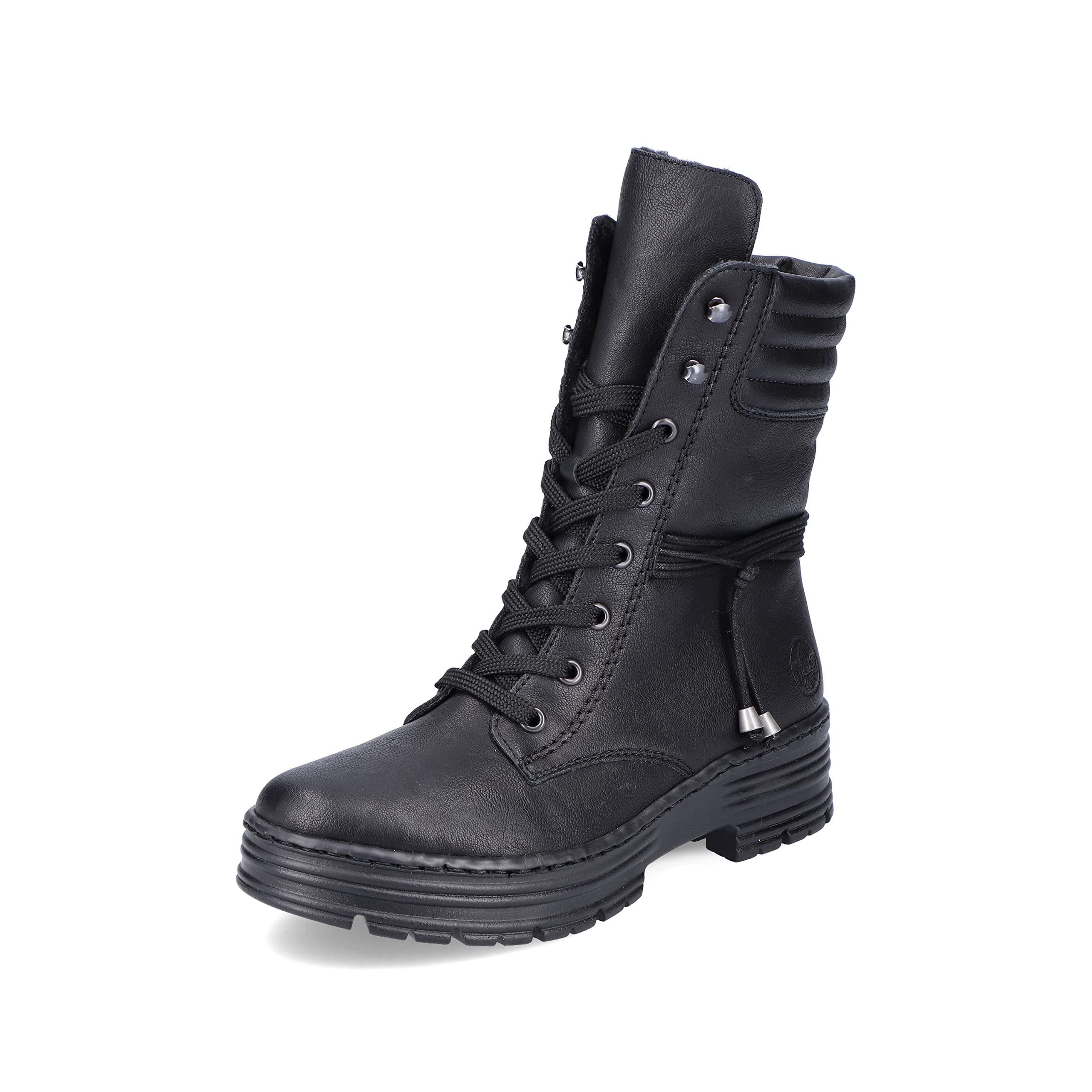 Rieker X8521 Women's Lace-Up Ankle Boots, Loose Insole, black, 3.5 UK