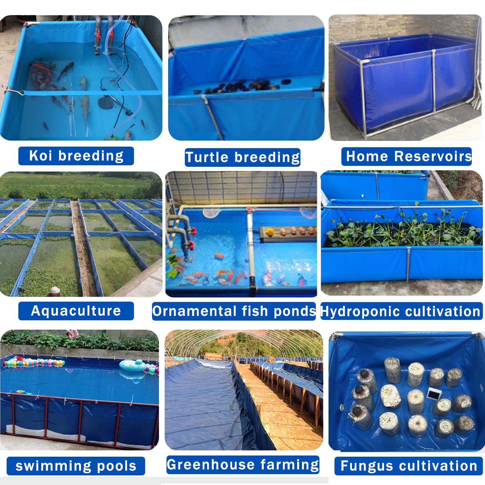 Tela di alta qualità per cisterna e stagno per laghetti, resistente telaio per piscina fuori terra, ideale per bambini e adulti, perfetto per divertimento e relax all'aperto