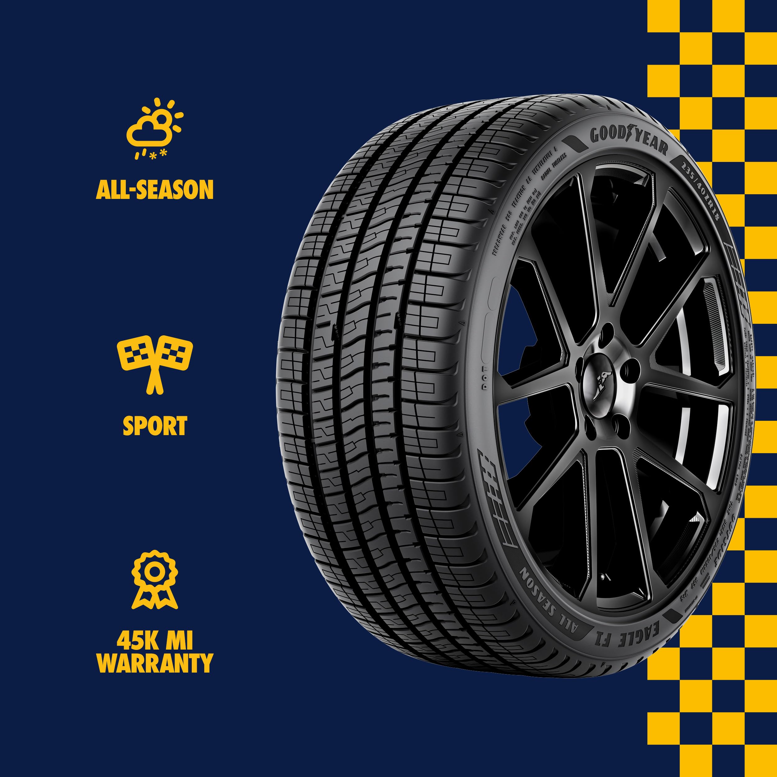 Amazon.com: Goodyear Eagle F1 All Season 235/40ZR18 95Y All