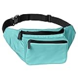 Teal Fanny Pack Belt Bag I Mens Fanny Packs for Women Fashionable - Crossbody Bag Bum bag Waist Bag Waist Pack - Hands Free for Hiking, Running, Travel, Waterproof and more