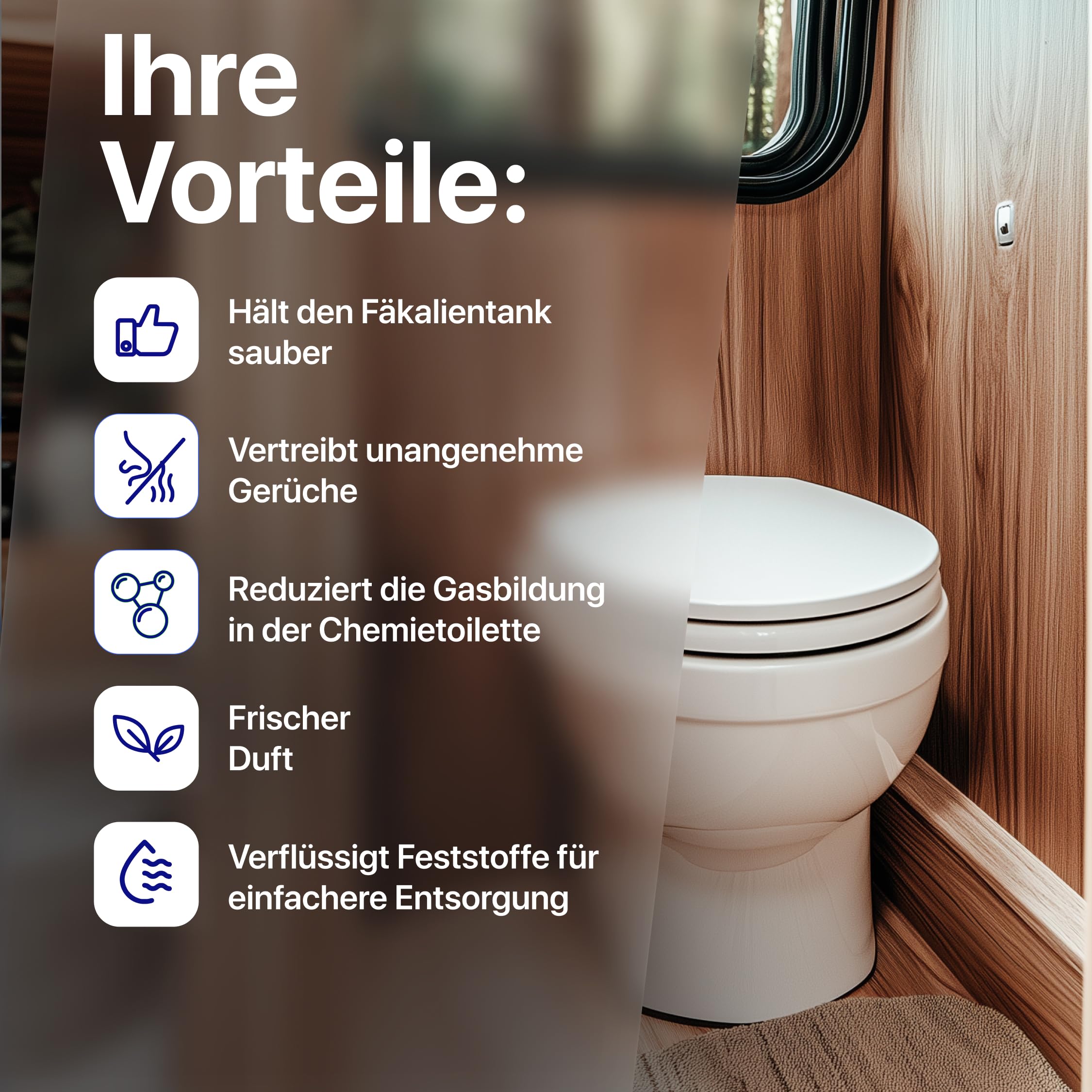 Sanitärflüssigkeit für Campingtoiletten I Set 2 x 2,5 Liter I BLUE & Spülwasssertank I für Frisch- und Abwassertank I Chemietoiletten Zusatz I Camping WC I Abwassertank I Sanitärkonzentrat
