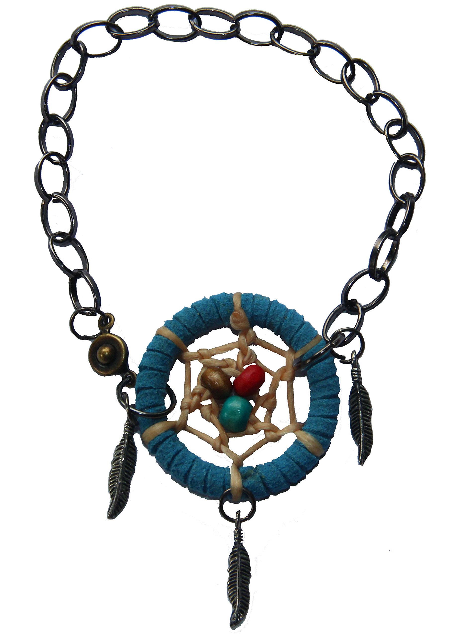Handmade Bracelet, Dream Catcher Bracelet, Feather Bracelet, Blue Dream Catcher, (Pbl42b)