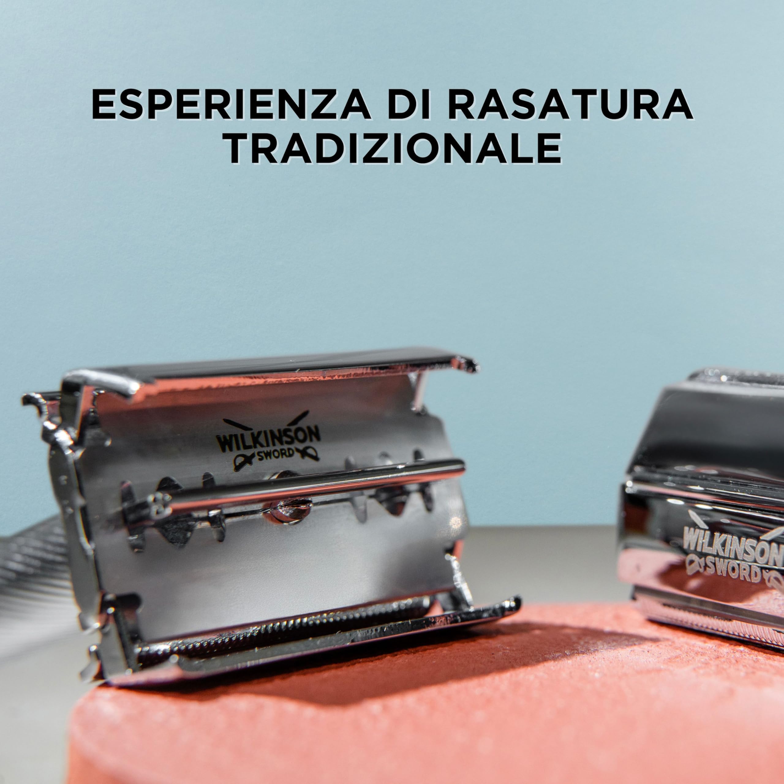 Wilkinson Sword - Rasoio The Edger - Confezione con 1 manico e 5 lame di ricarica