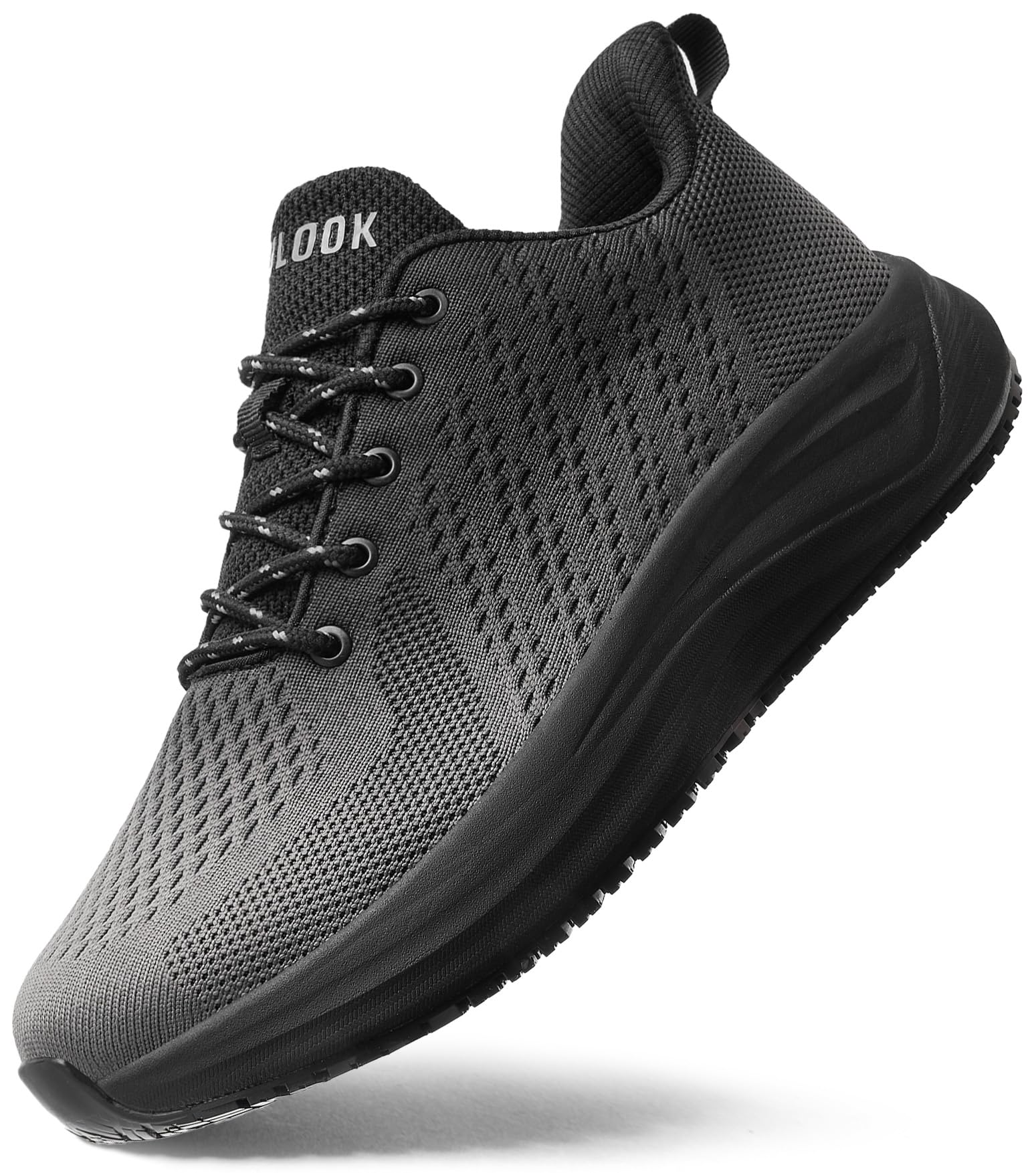 SHULOOK Men's Non Slip Work Shoes Restaurant Kitchen Nurse Food Service | Arch Support Slip-Resistant Standing All Day Chef Nursing Sneaker Water-Resistant Comfortable Mesh Breathable Walking