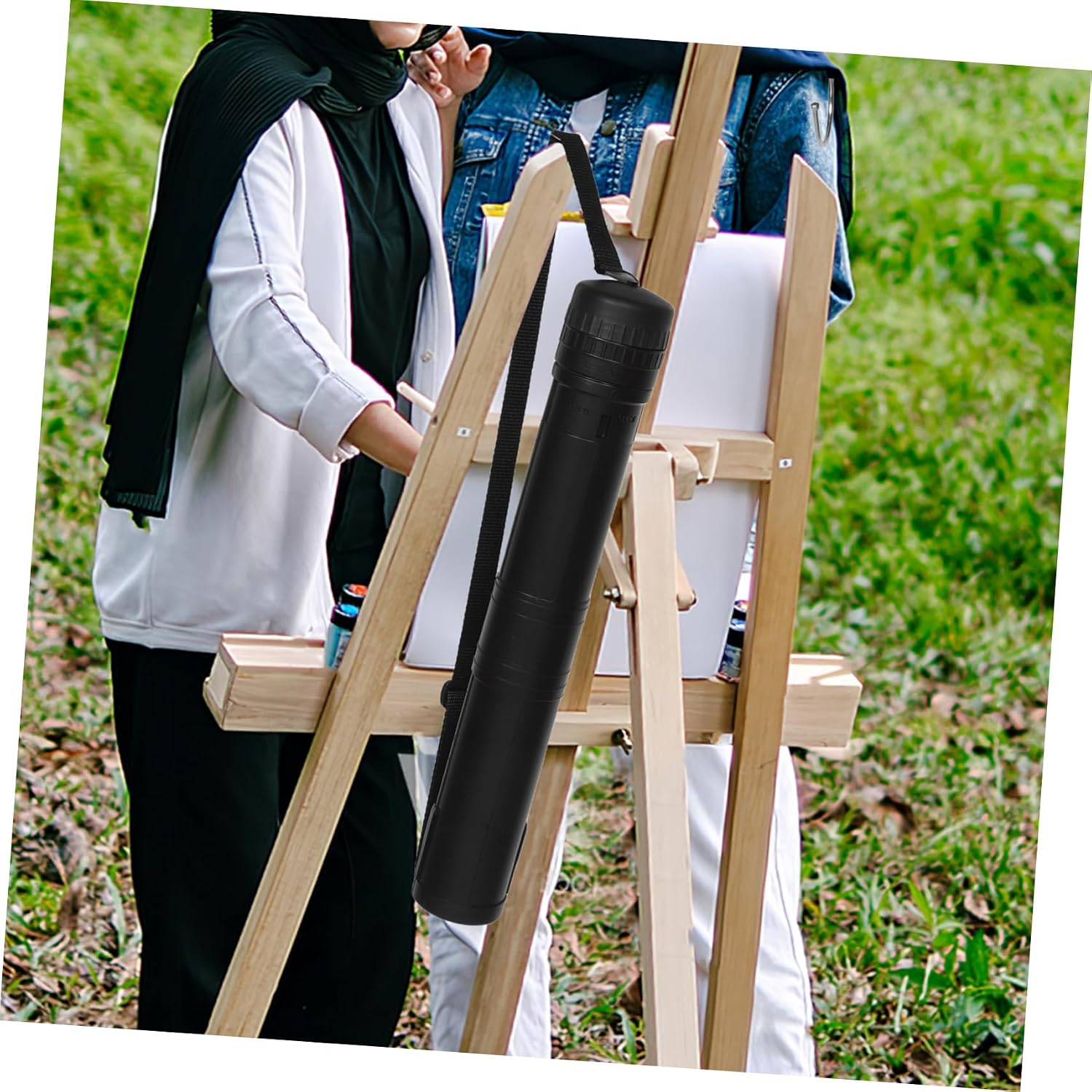 Gadpiparty 2pcs Adjustable Telescoping Art Supply Tube for Poster and Document Storage Drawing Tool Holder for Artists and Students Graphite Color