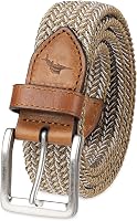 Tommy Bahama Men's Adjustable Stretch Web Belt - Two-Tone Woven Fabric for All-Day Casual Comfort