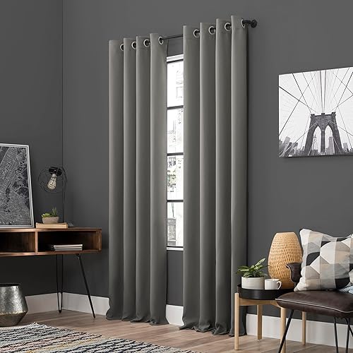 Miniatura 5 de Sun Zero Soho - Juego de 2 paneles de cortinas opacas de eficiencia energética con ojales, 54 x 84 pulgadas, color gris