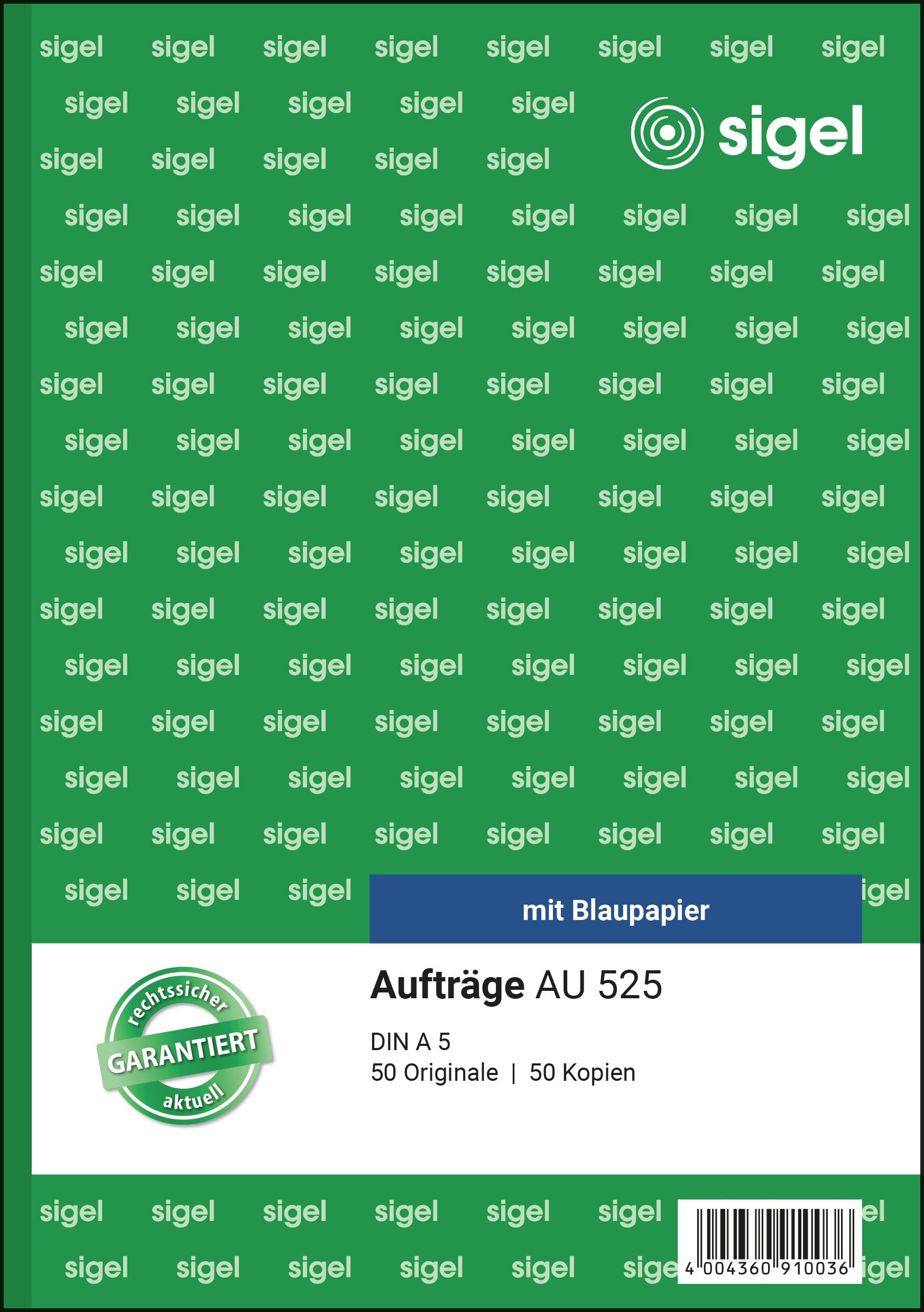 Sigel AU525 Duplicate Order Book A5 2X 50 Sheets with Carbon Paper Pack of 1