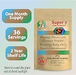Super 7 mushroom extract powder - Fantastic Fungi® - Lion's Mane, Reishi, Turkey Tail, Cordyceps, Shiitake, Chaga and Maitake (36 Grams)