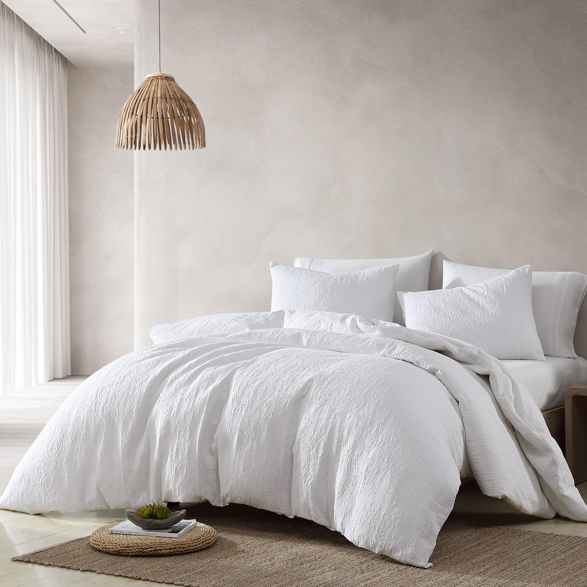 Riverbrook HomeUrban Casual Comforter Set, King, Magee Matelasse - White, 3 Piece Set