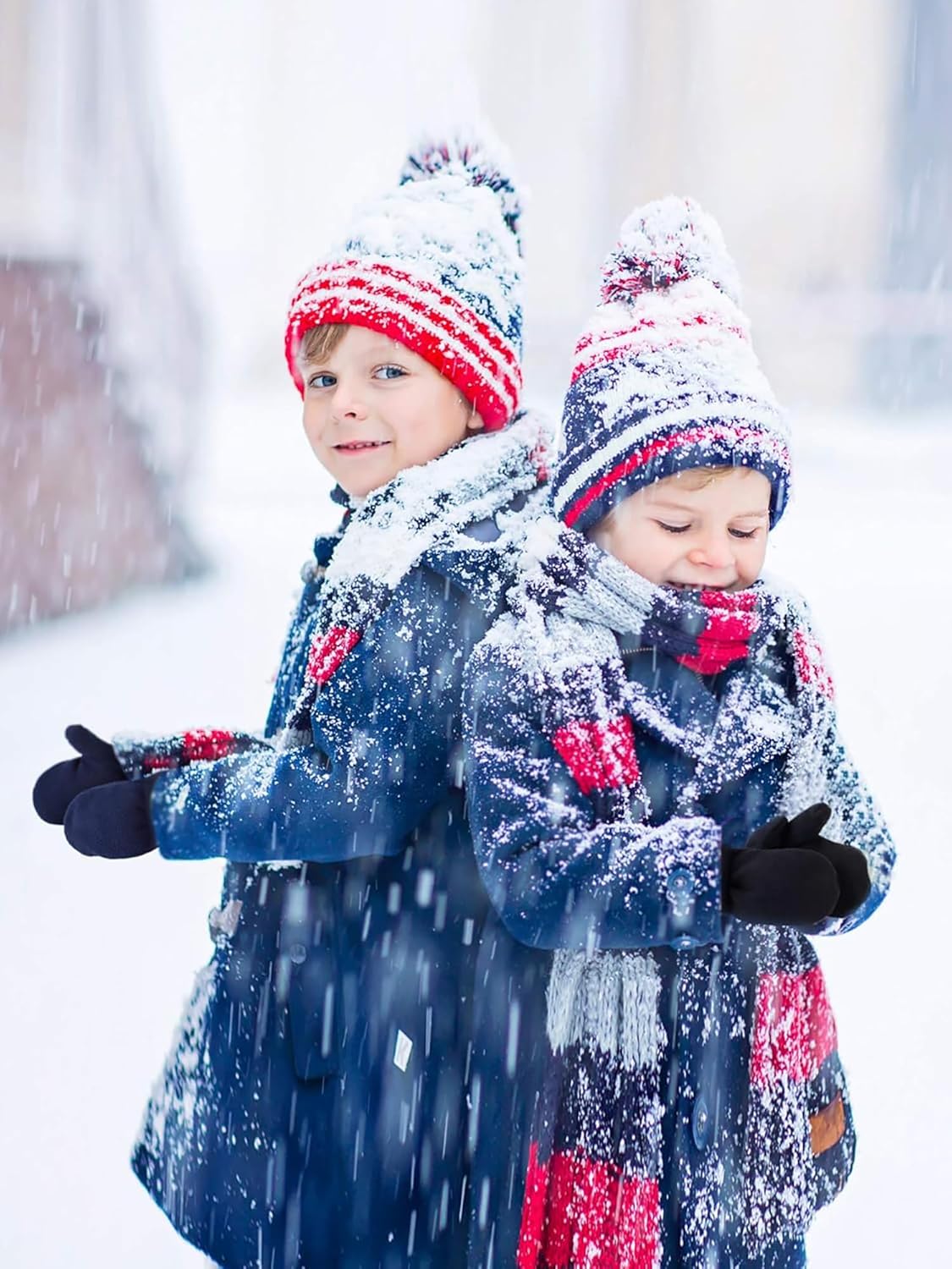 3 Pairs Kids Fleece Mittens Toddler Winter Warm Gloves Windproof Snow Ski Gloves for Boys and Girls Outdoor Activities - Image 4