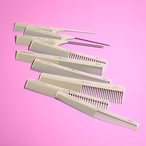 Miniatura 8 de Cricket Silkomb Pro-55 Rattail Hair Cutting Comb - Silicone-Injected, Seamless Teeth with Dual Tooth Pattern for Precision Cutting, Styling, Ideal