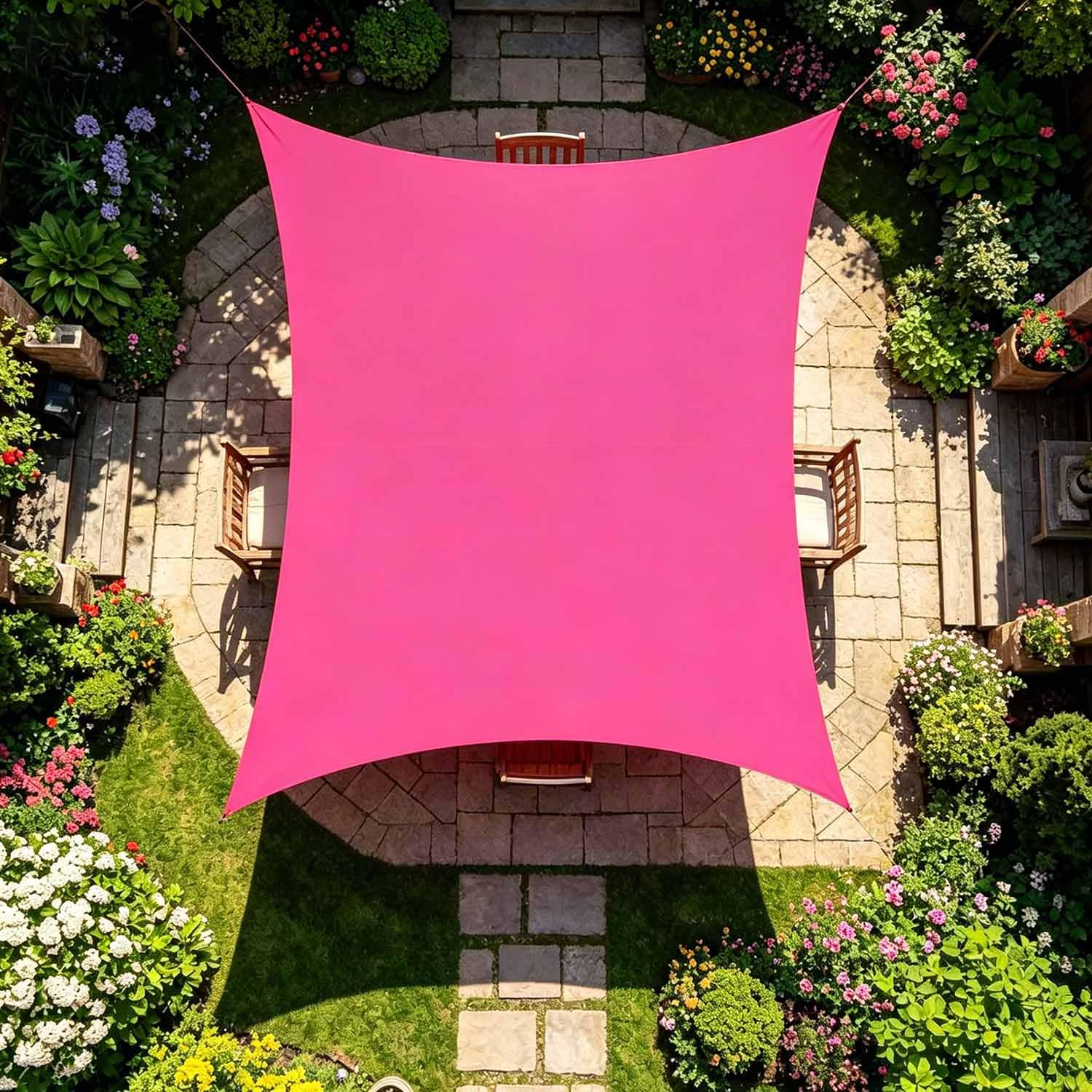 Ffsaacol Shade Sails For Outdoor Patio, Sun Shade Sail Waterproof Rectangle, UV Block Sunshade Cloth with Ropes, for Outdoor Facility and Activities 6, 13x20ft/4x6m