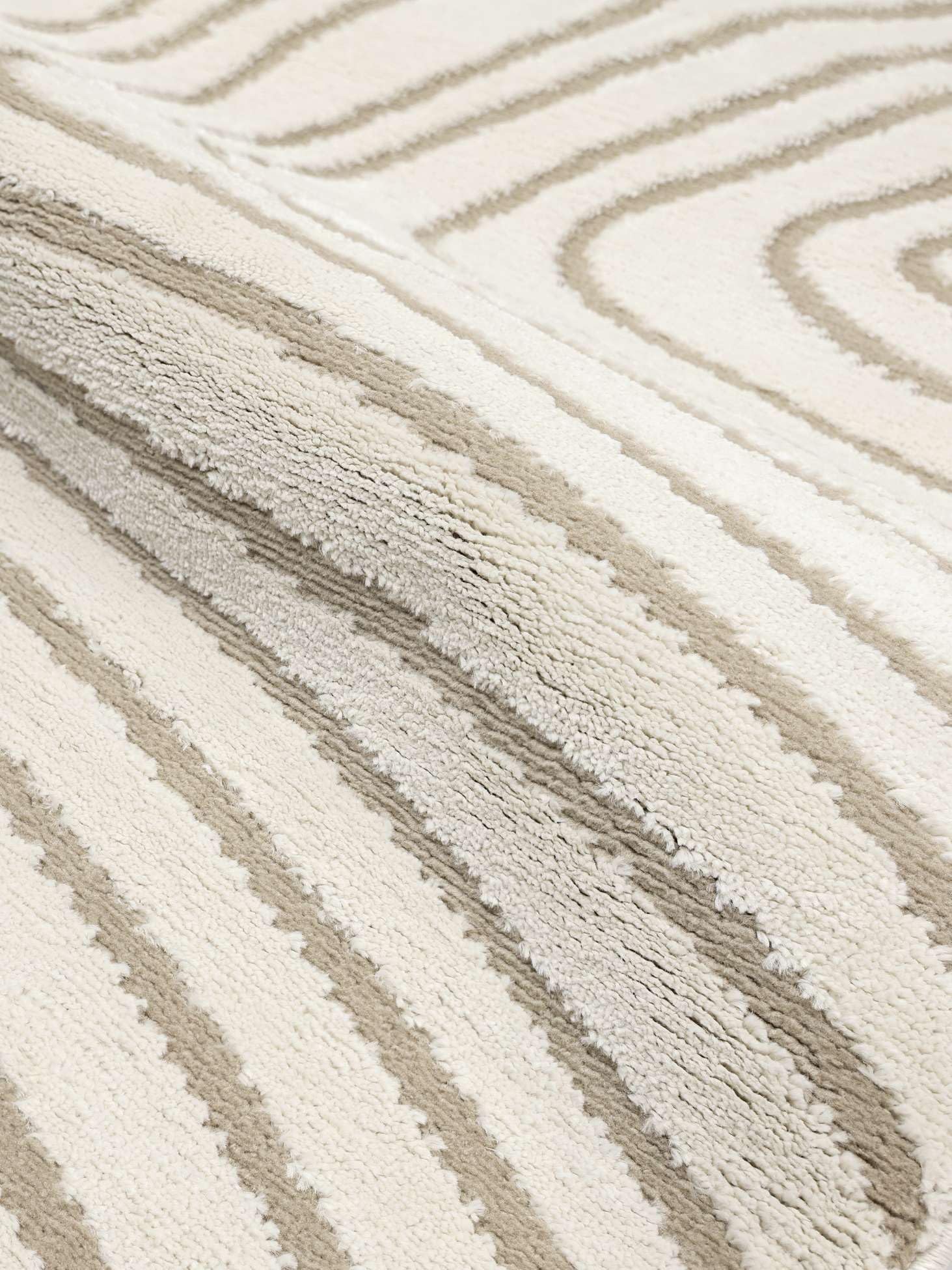 RugVista Chaima, Alfombra, Modernas, 240 x cm, Cuadrado, Pelo Medio, Limpieza en seco, Oeko_Tex_100, Blanco Crema/Beige