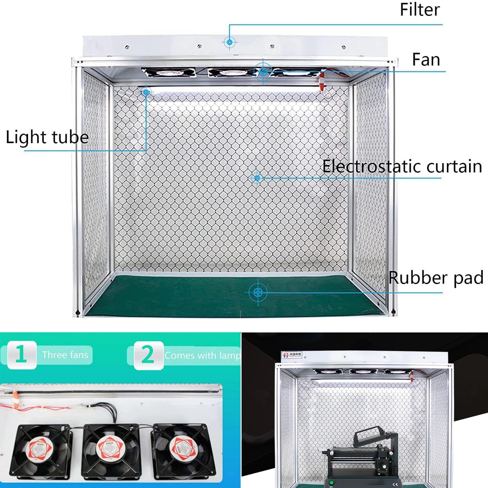 MRJH Laminar Flow Hood mit Gebläse und HEPA-Filter, OEM Custom Clean Bench für L