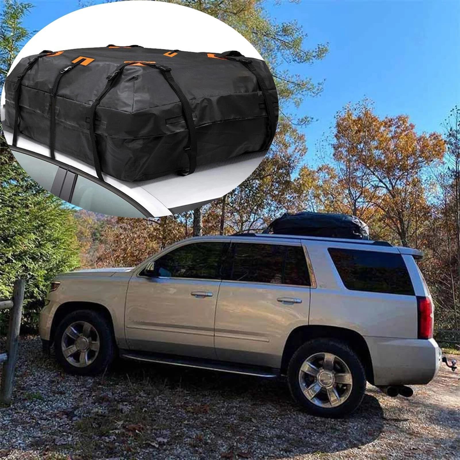 566L 600D Borsa Carico Impermeabile Tetto Dell'auto Borsa Portabagagli Universale Borsa Cubi Stoccaggio 20 Cubici Per Auto Con/senza Portapacchi Auto Portapacchi Barre Portatutto