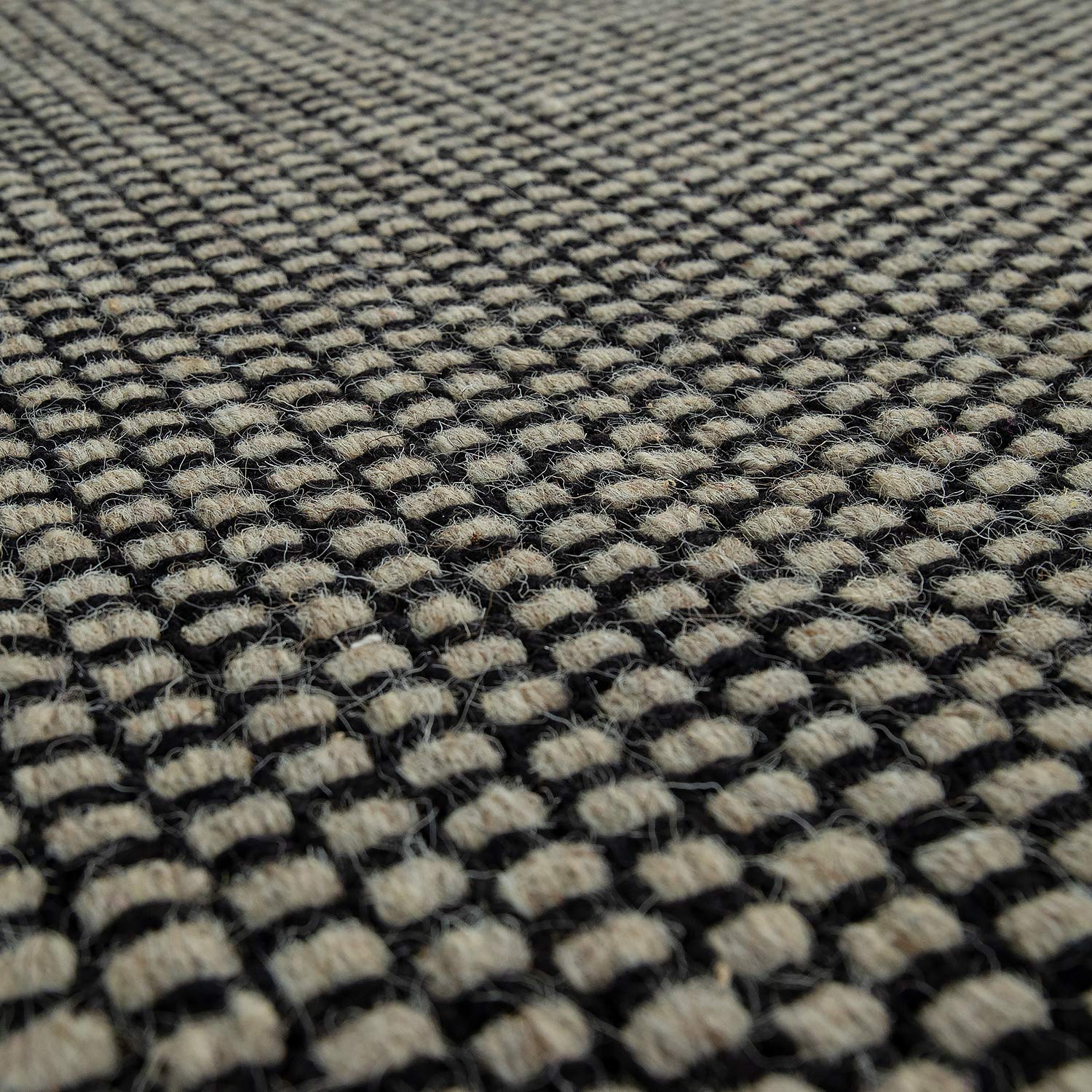 TT Home Tapis Tissé Main Tissé À Plat Style Scandinave Chiné Motif Tissé Gris, Dimension:120x170 cm