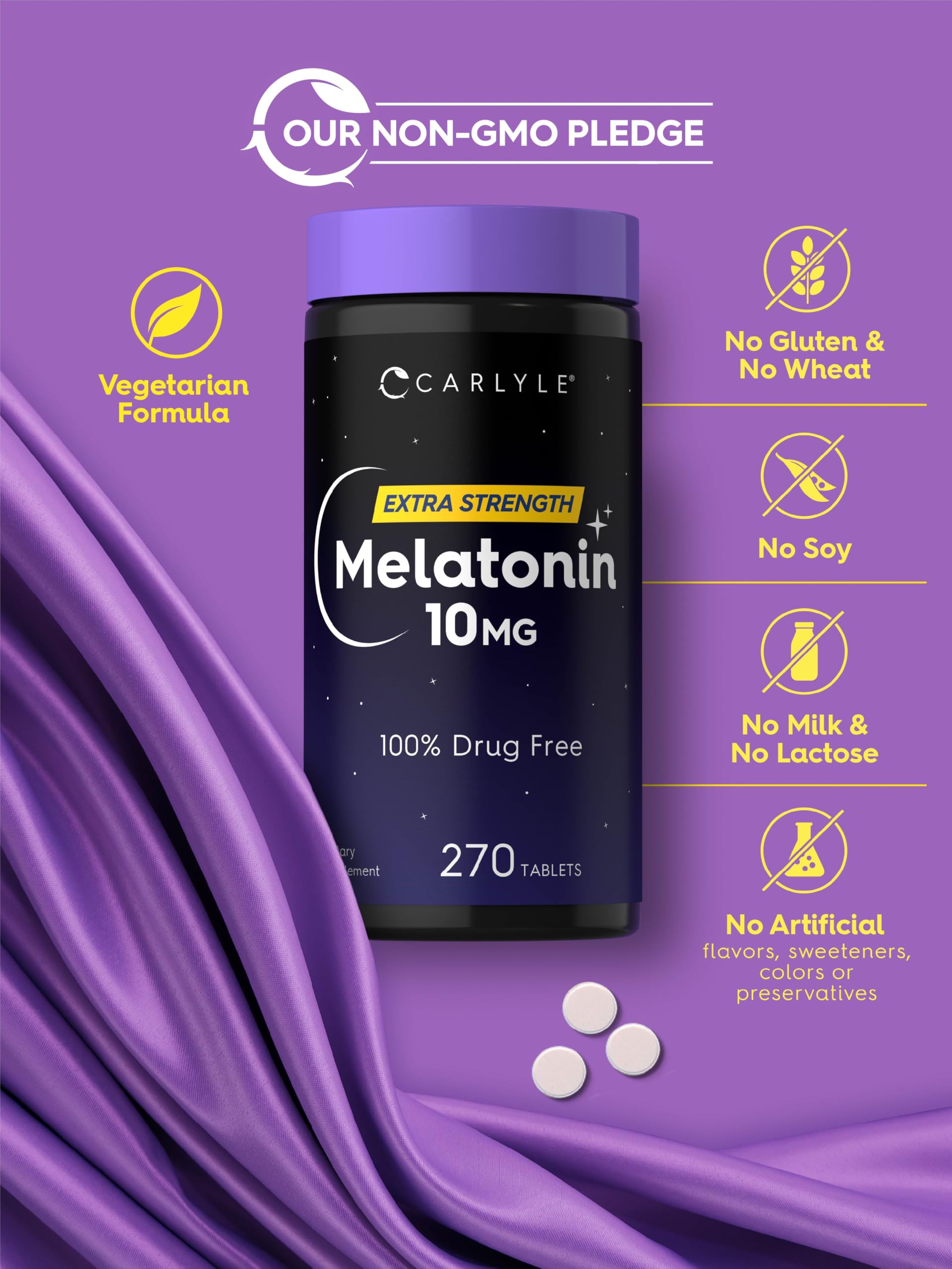 Carlyle Melatonin 10mg | 270 Tablets | with L-Theanine — Amazon image 5