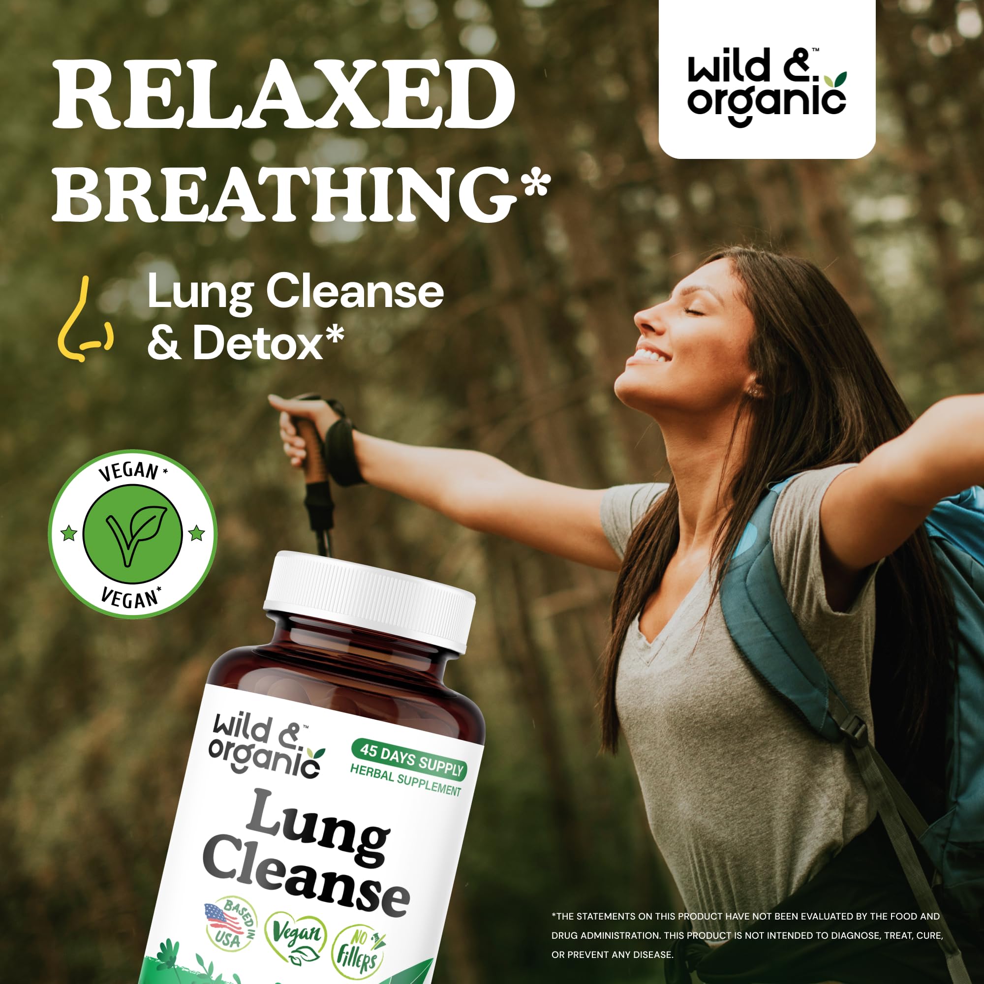 Wild & Organic Lung Cleanse Capsules - Lung Support - 90 Count — Amazon image 2