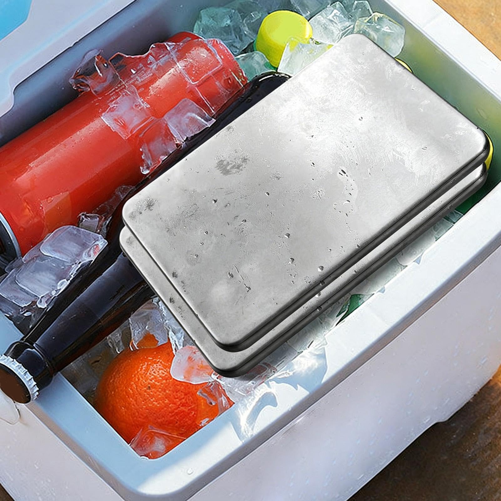 Ghiaccini per Lunch Box Sottile Acciaio Congelamento Rapido Riutilizzabile | Pacco Ghiaccio Da Viaggio Per Scuola Lavoro Spiaggia Escursionismo Campeggio Eventi Sportivi Bagnanti