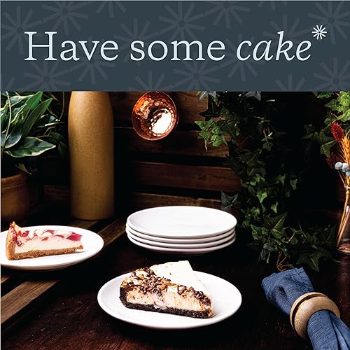 Miniatura 5 de Vikko Plato de postre, juego de 6 platos blancos, porcelana fina, platos de postre apilables de 7 pulgadas, apto para lavavajillas, plato de postre