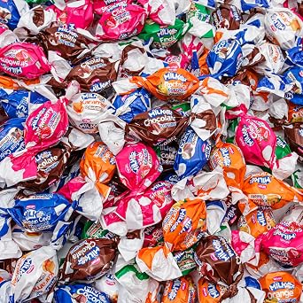 Turkish Soft Caramel Filled with Cocoa Cream 1 lb, Individually Wrapped, Assorted Chewy Fruit Candy 6 Flavors, Bulk Bag