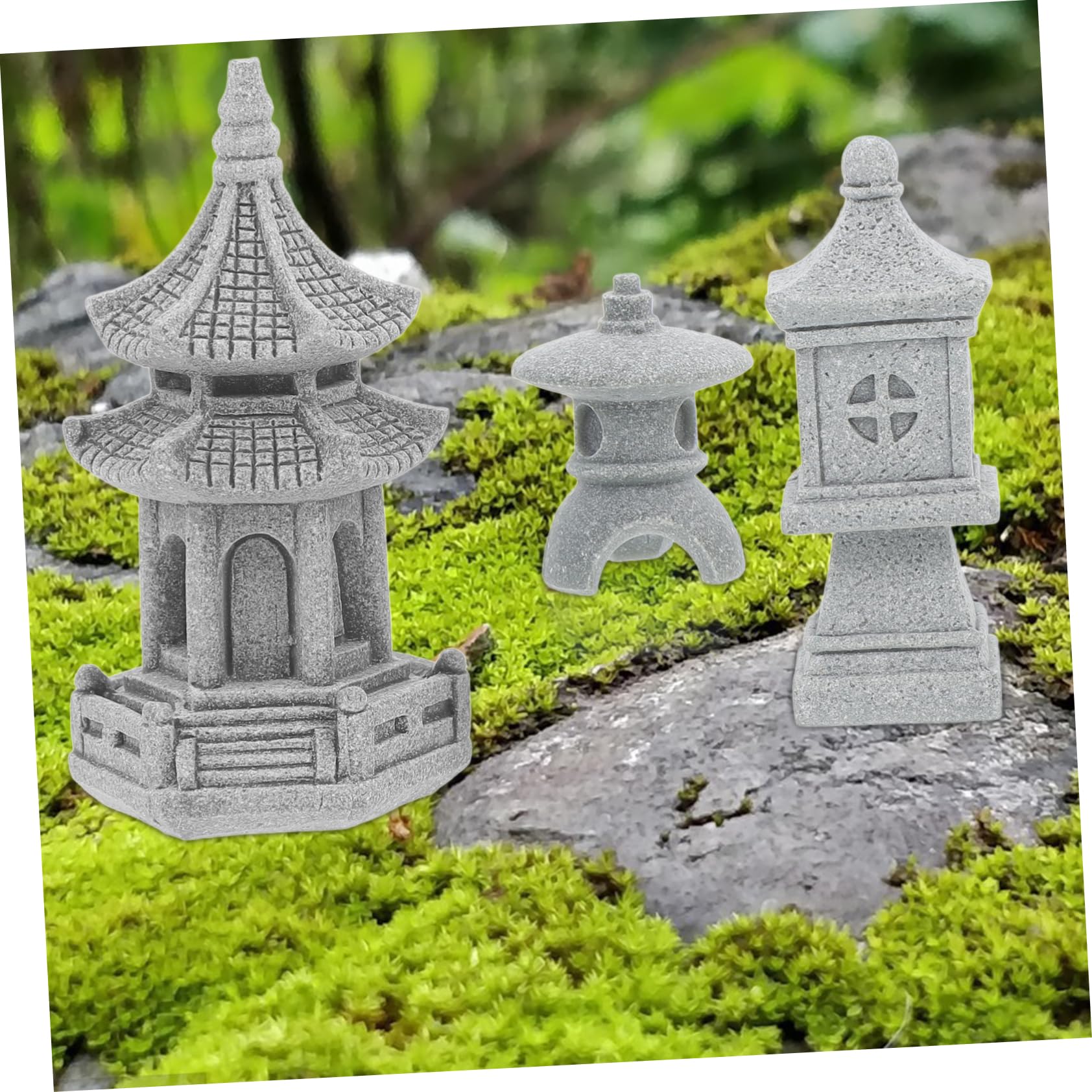 Yardwe 15stücke Teiliges Pavillon Statue Für Garten Dekoration Miniatur Landschaftsornament Für Bonsai Und Für Balkon Und Innenbereich